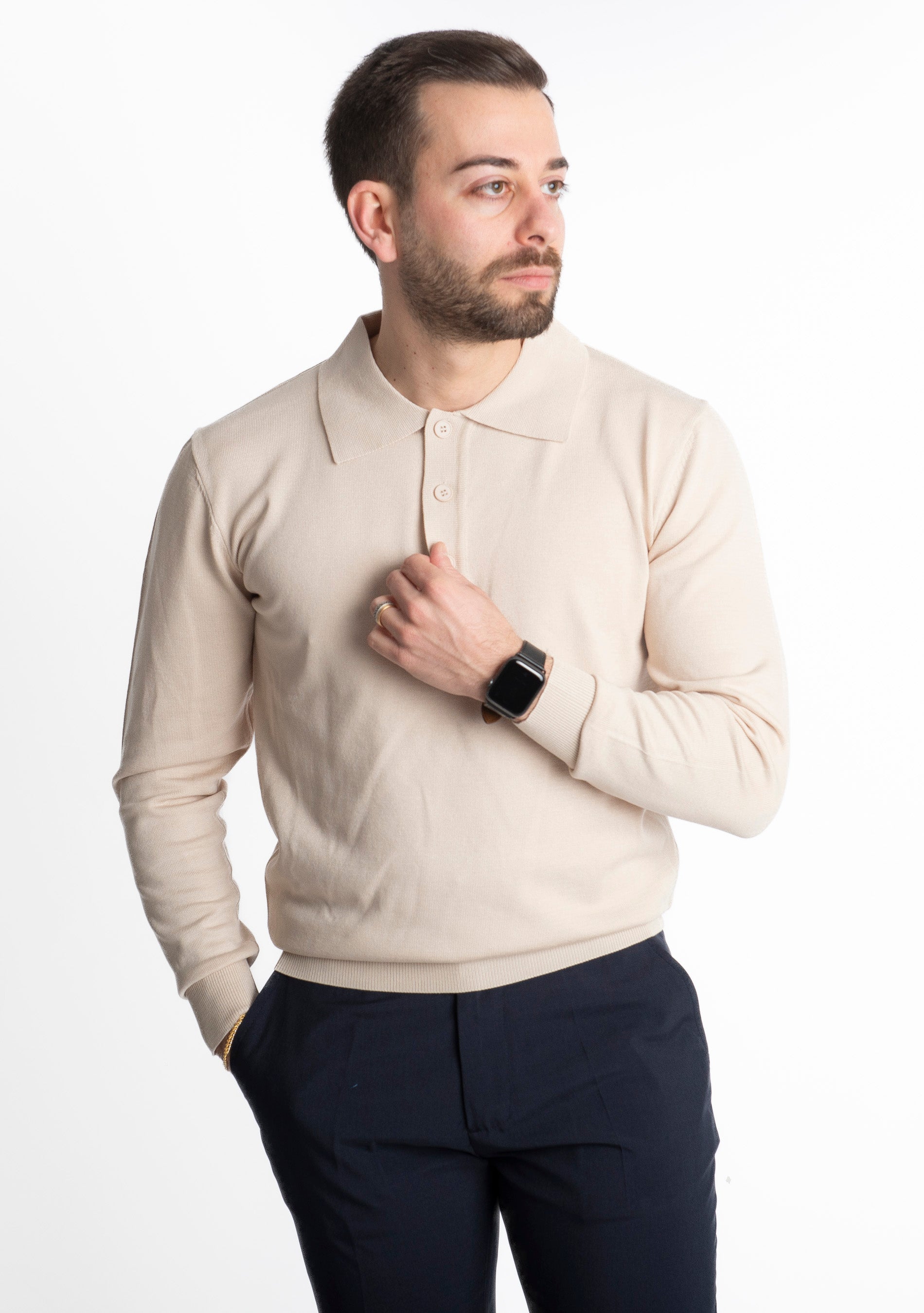 Polo in Maglia MP888 Beige