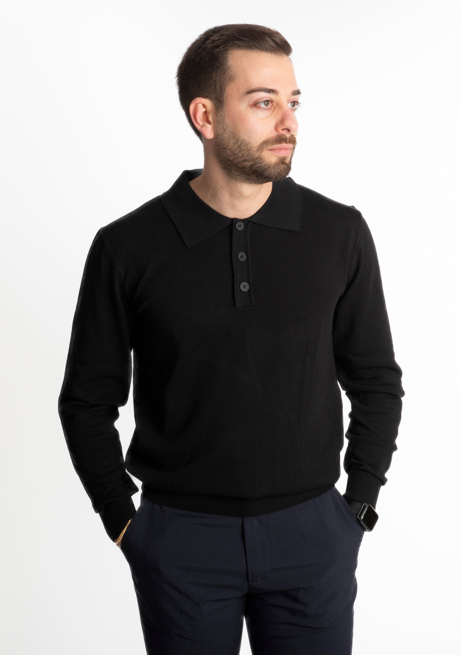 Polo in Maglia MP888 Nera