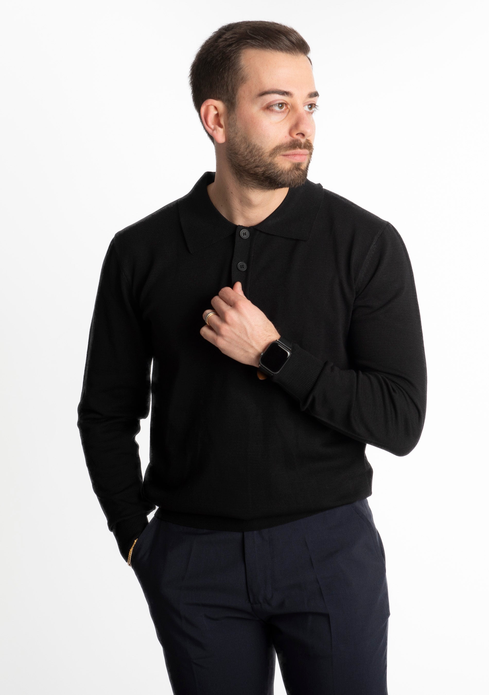 Polo in Maglia MP888 Nera