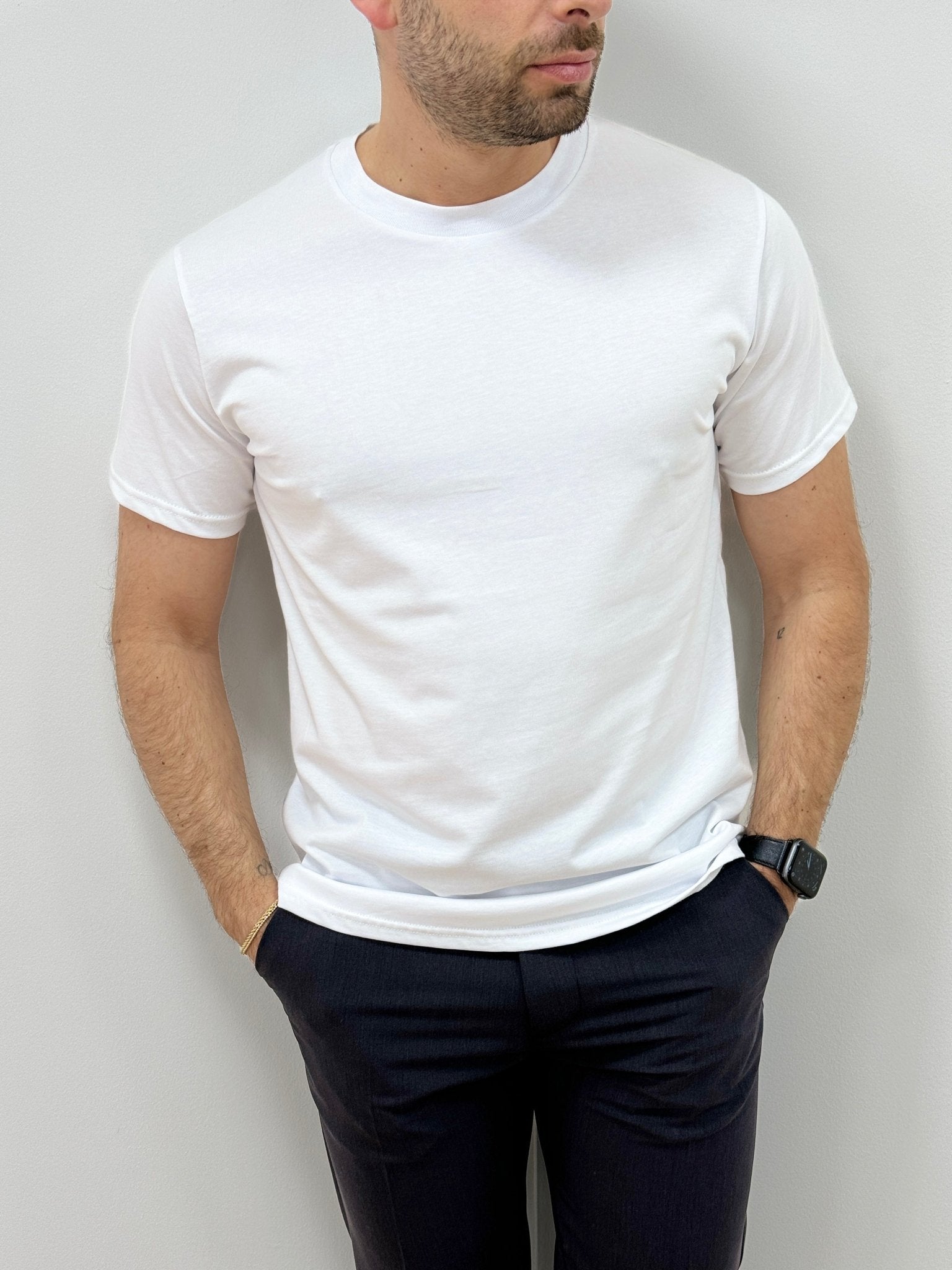 Armani Maglietta Bianca Sottogiacca Uomo T Shirt Manica Lunga Uomo