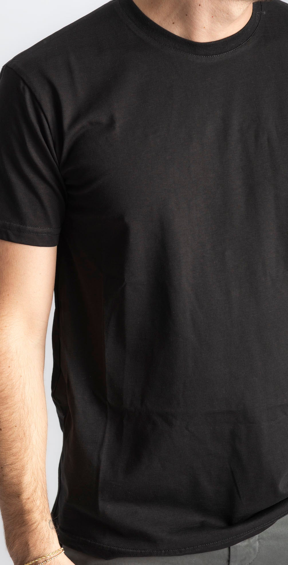 TShirt Manica Corta Sotto Giacca Basica Nera - SEASON LAB