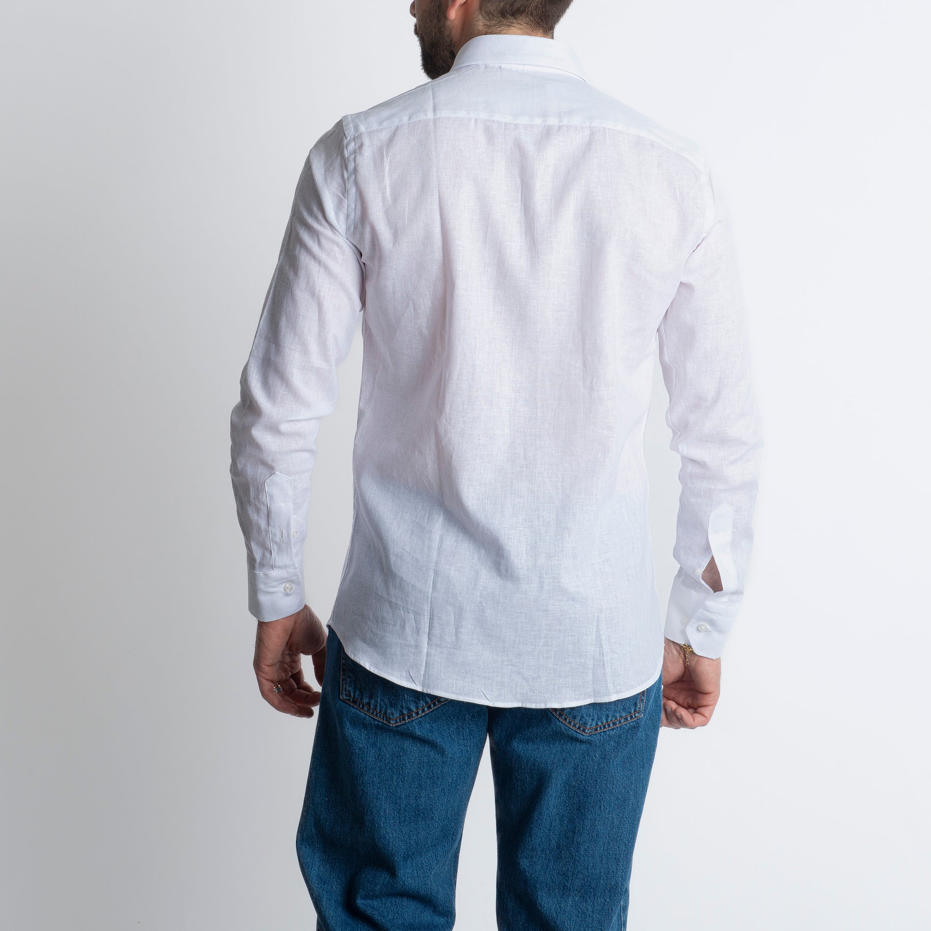 Camicia in Lino Bianco