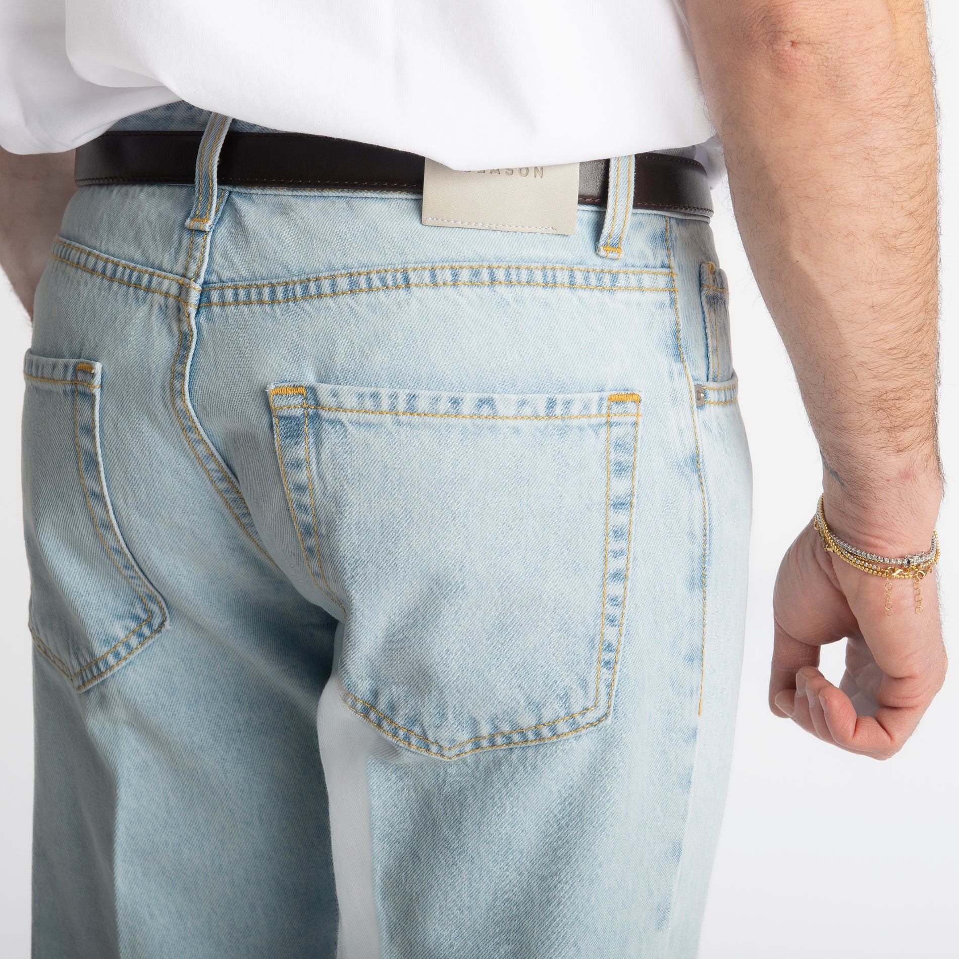 Jeans Straight Fit Blu Ice