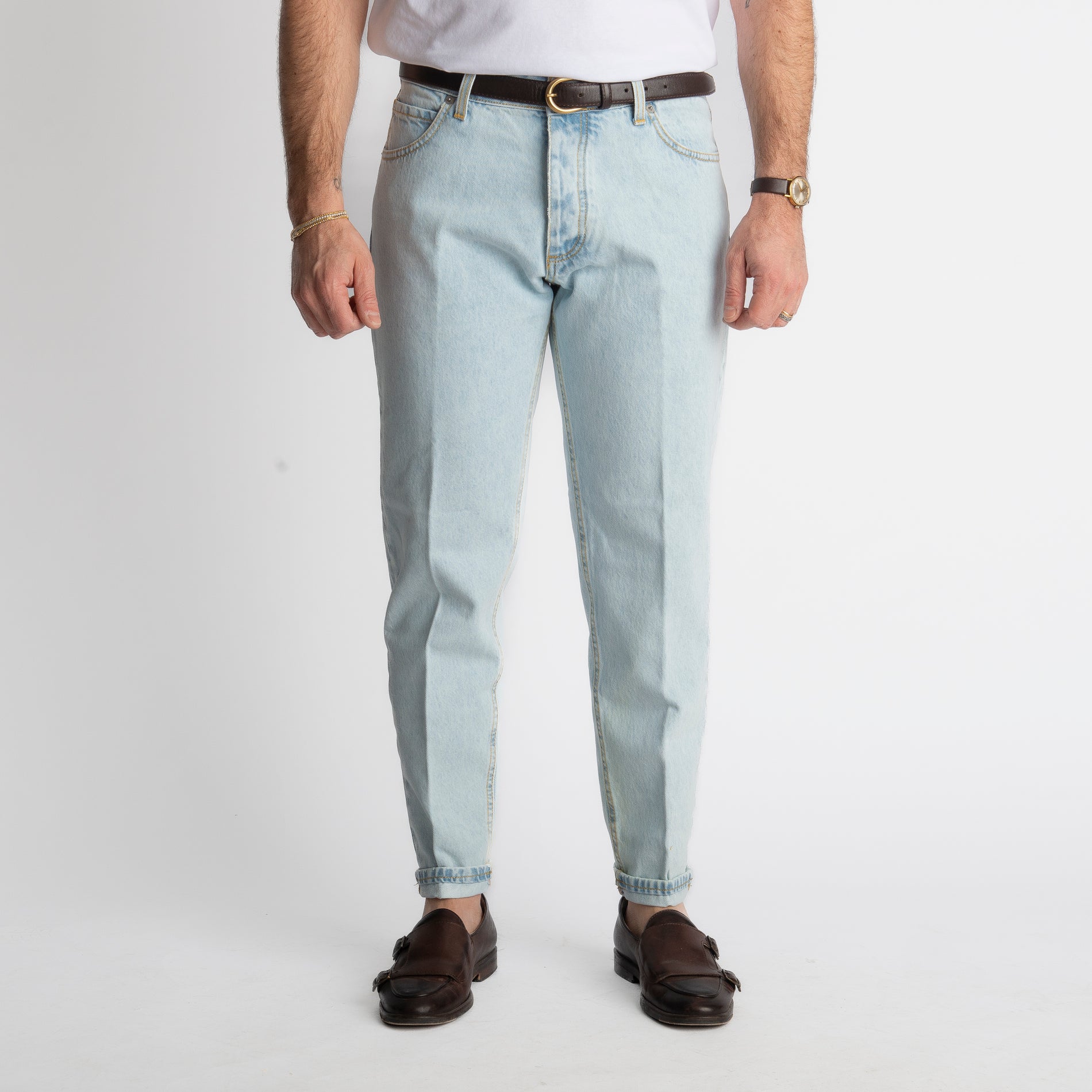 Jeans Straight Fit Blu Ice