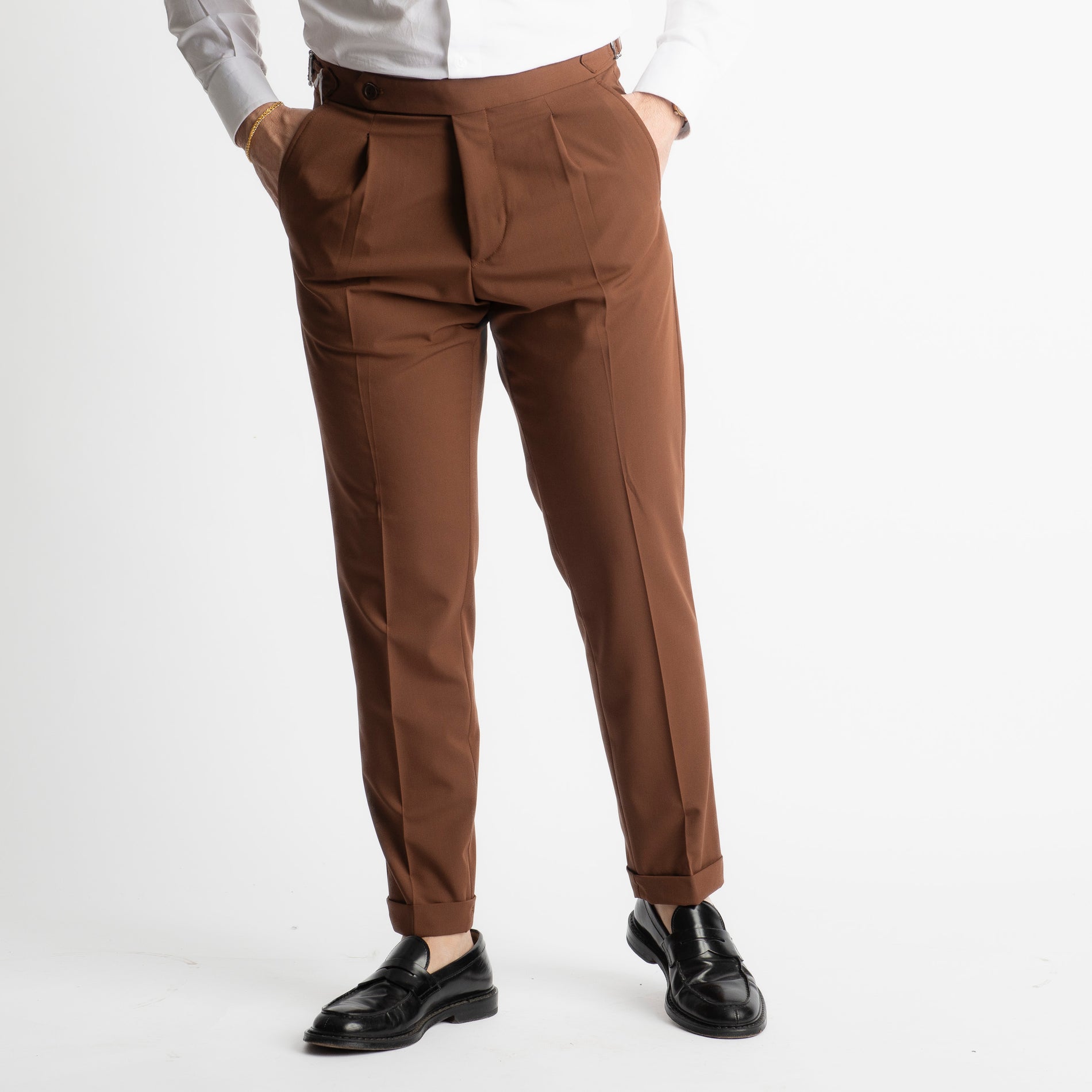 Pantalone Miller Doppia Fibbia Tabacco
