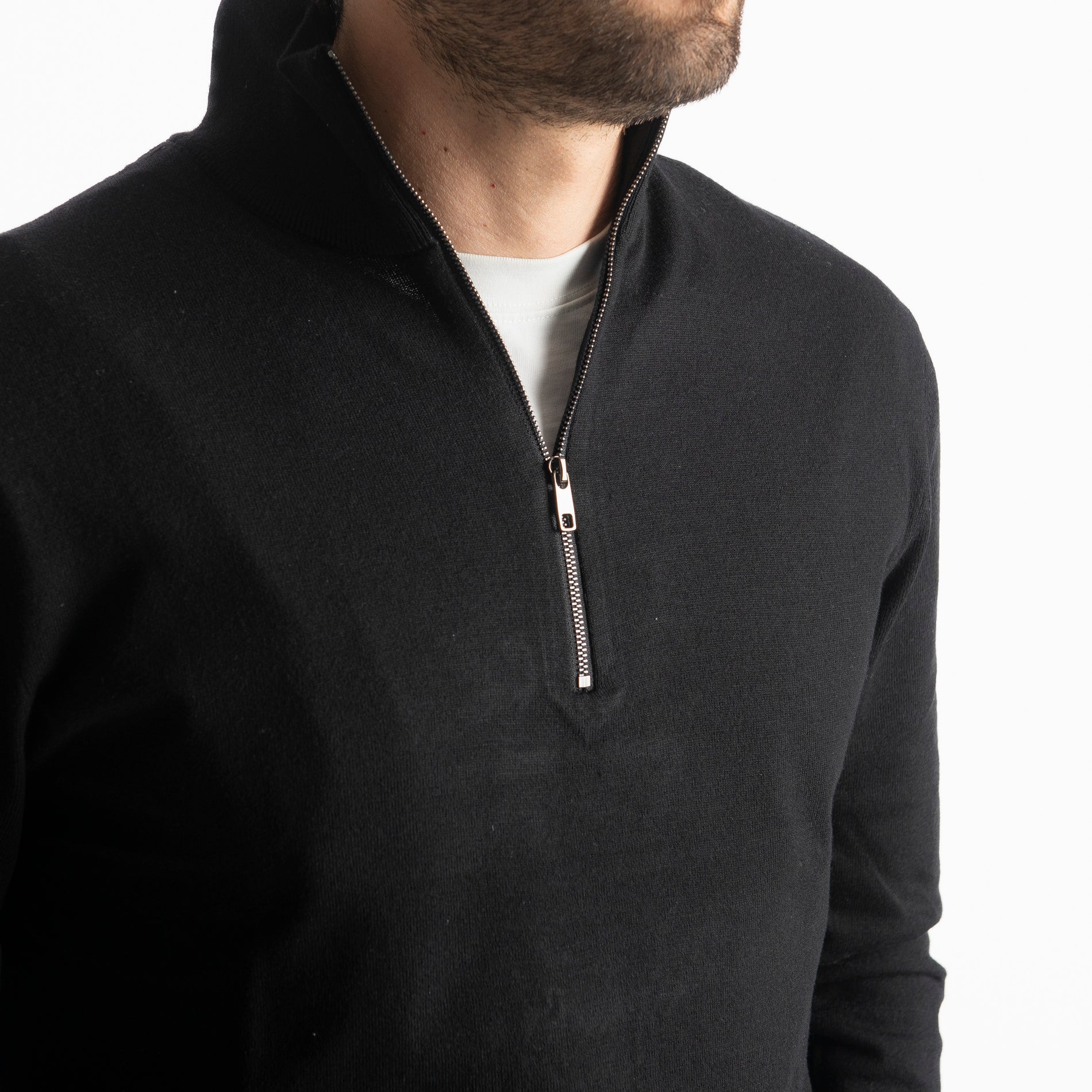 Lupetto Mezza Zip IT006 Nero