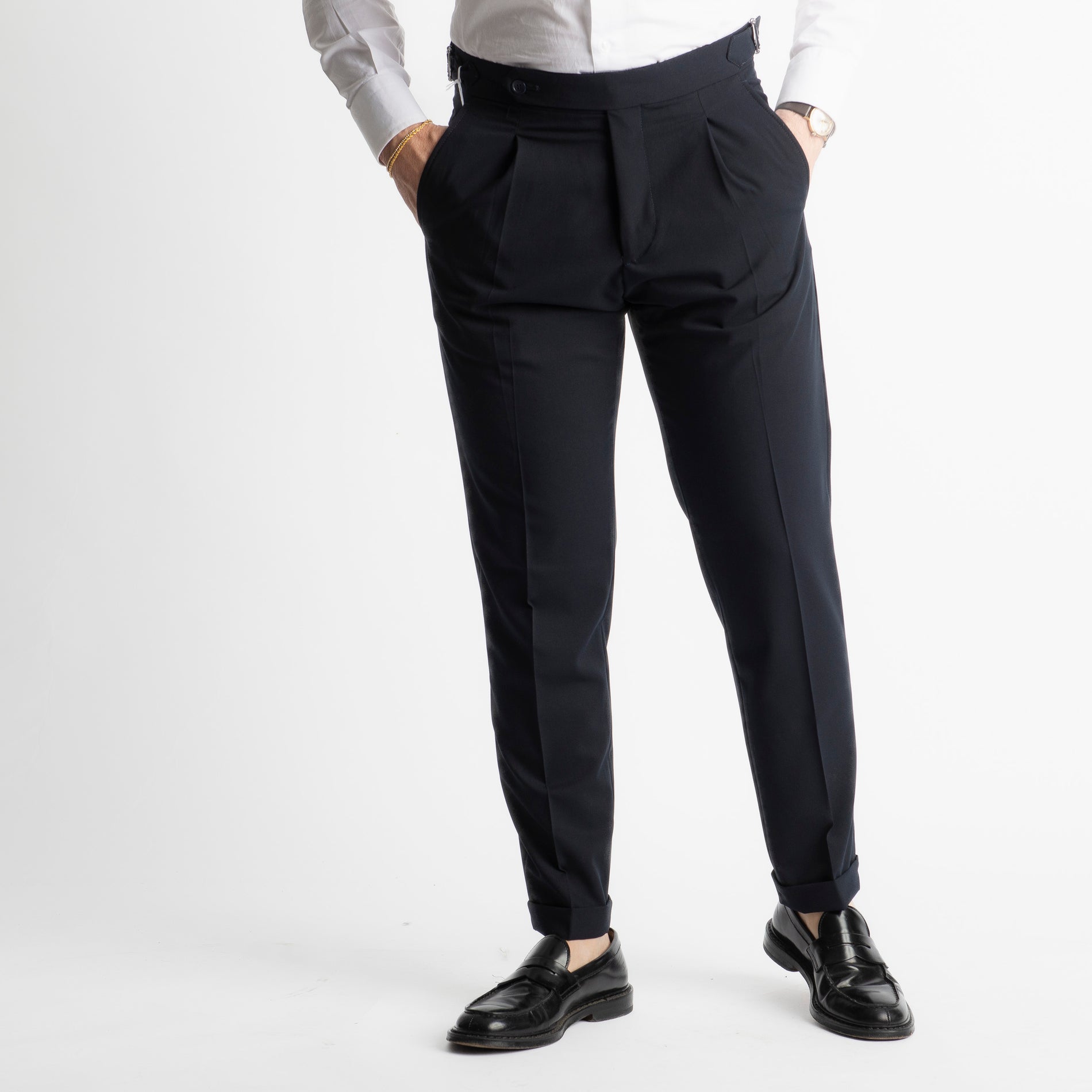 Pantalone Miller Doppia Fibbia Blu Notte