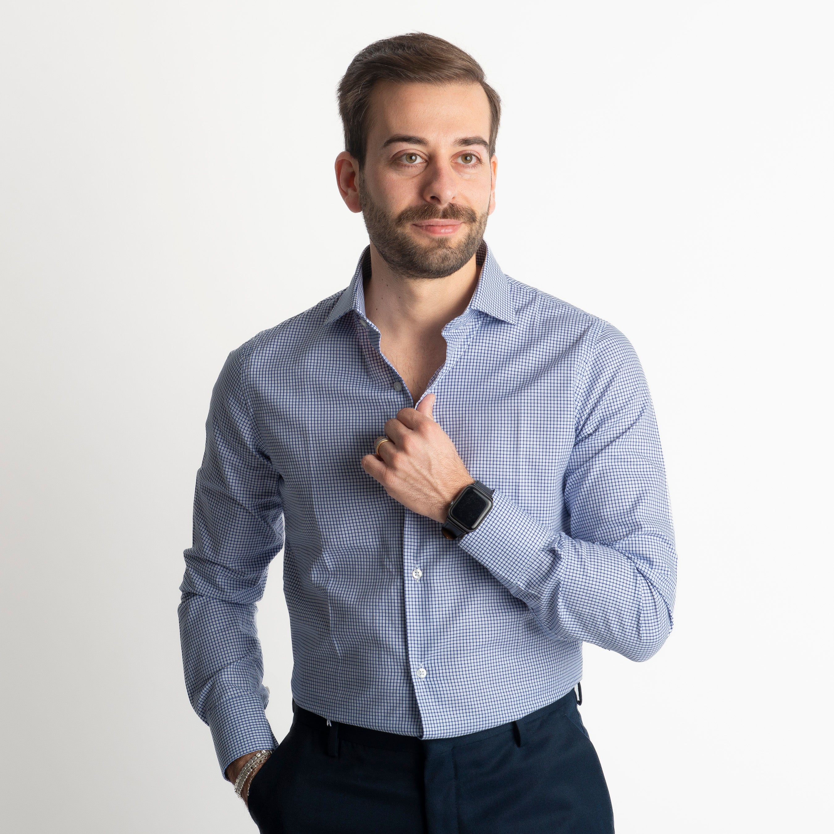 Camicia Bari Quadretti Blu