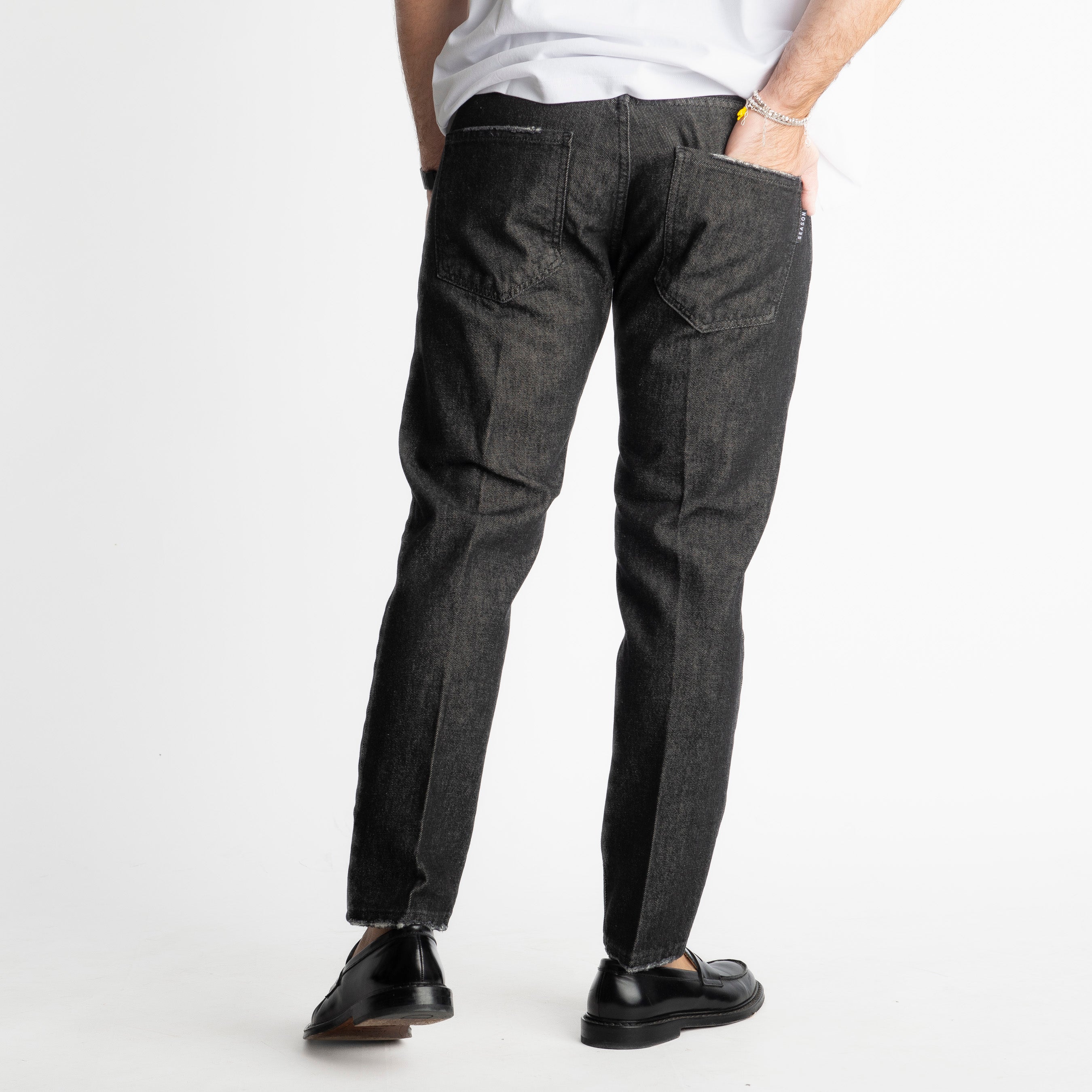 Jeans Slim Fit Lavaggio Zero Nero