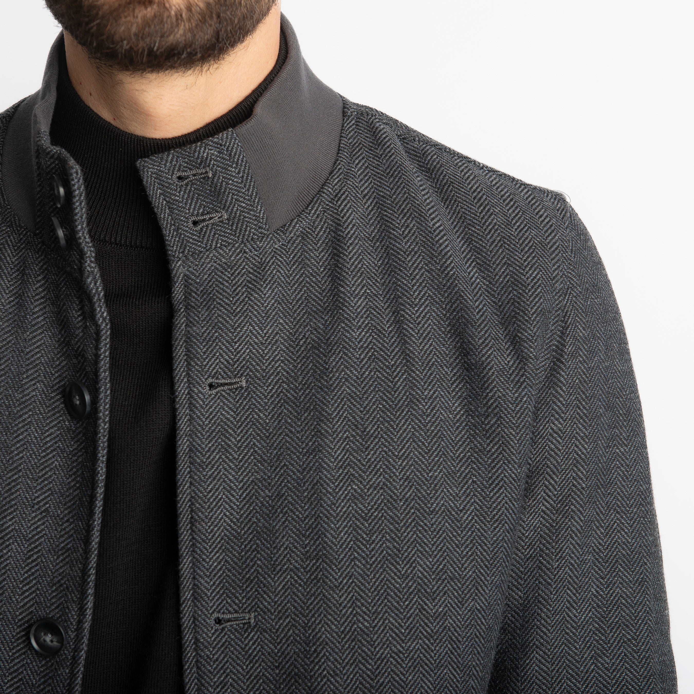 Giubbotto Polo Spigato Grigio