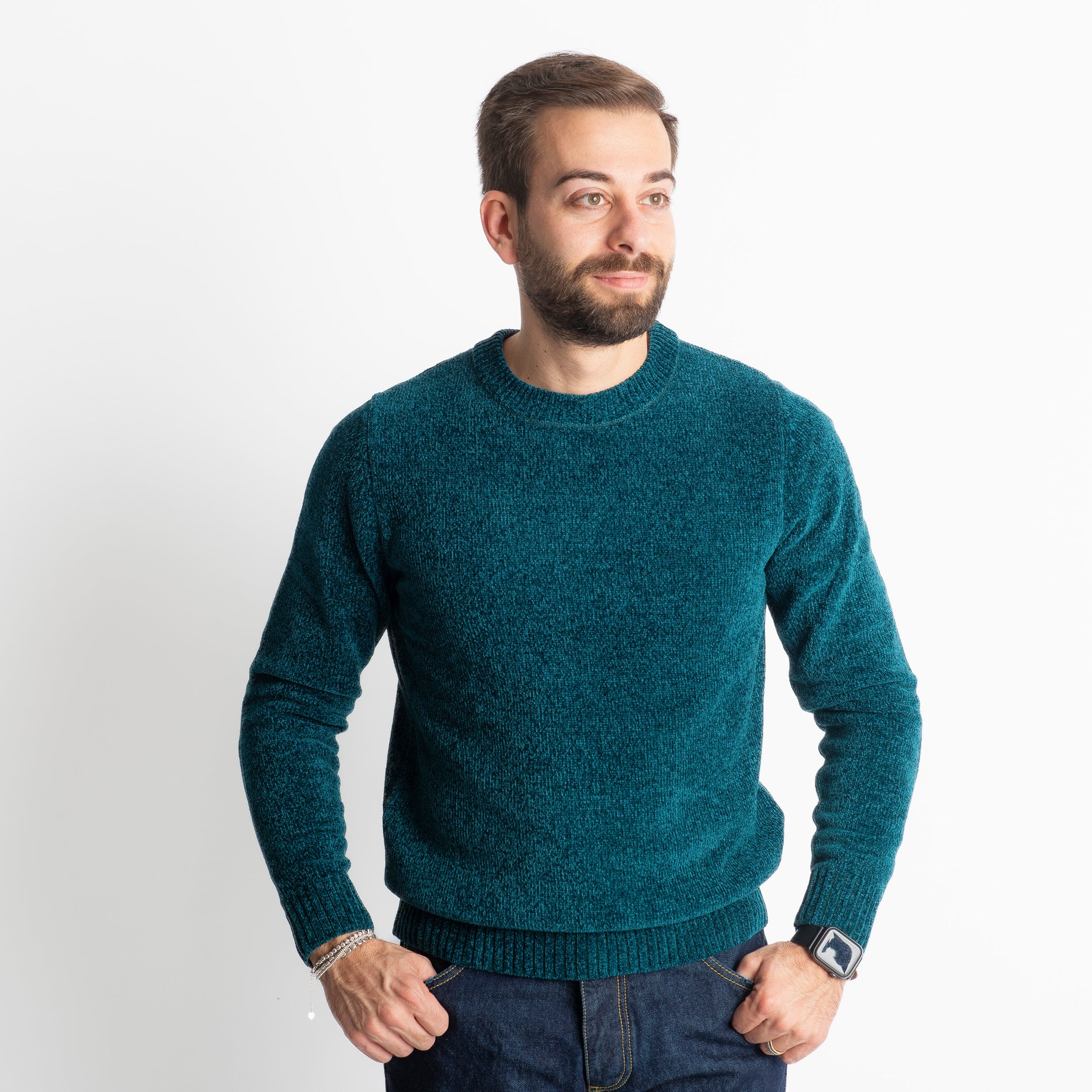 Maglione in Ciniglia 21027 Verde