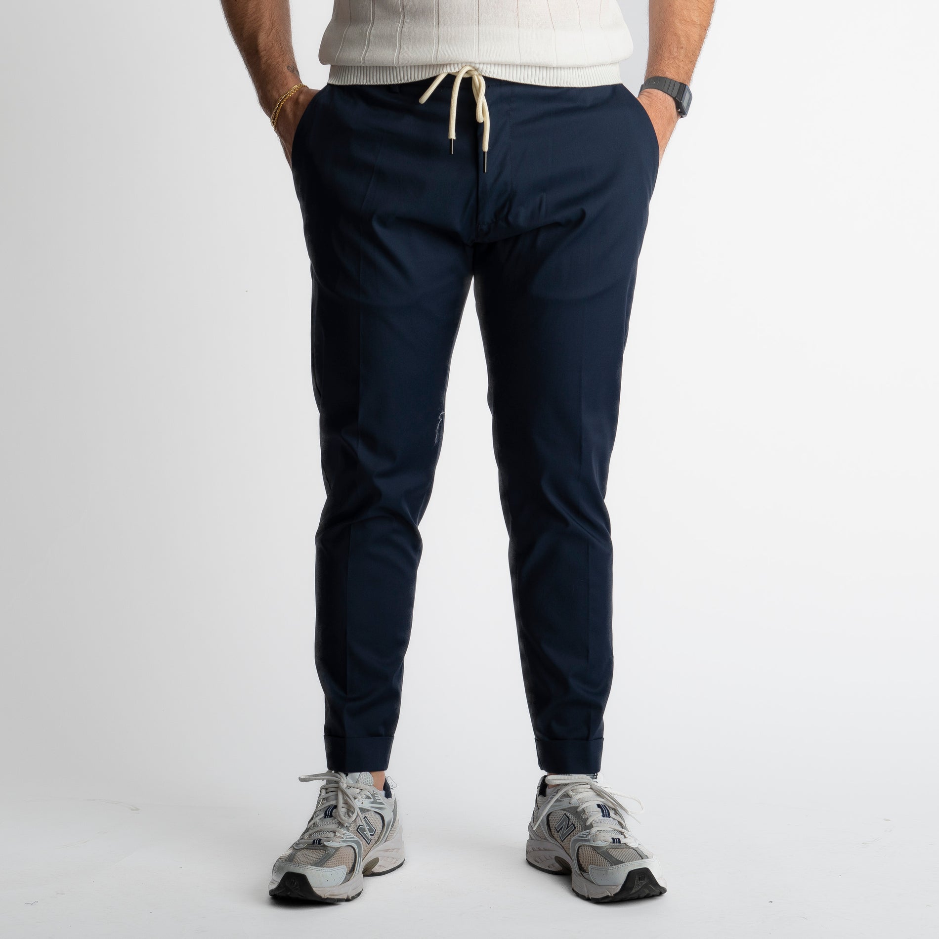 Pantalone Ischia Tessuto no Stiro Blu