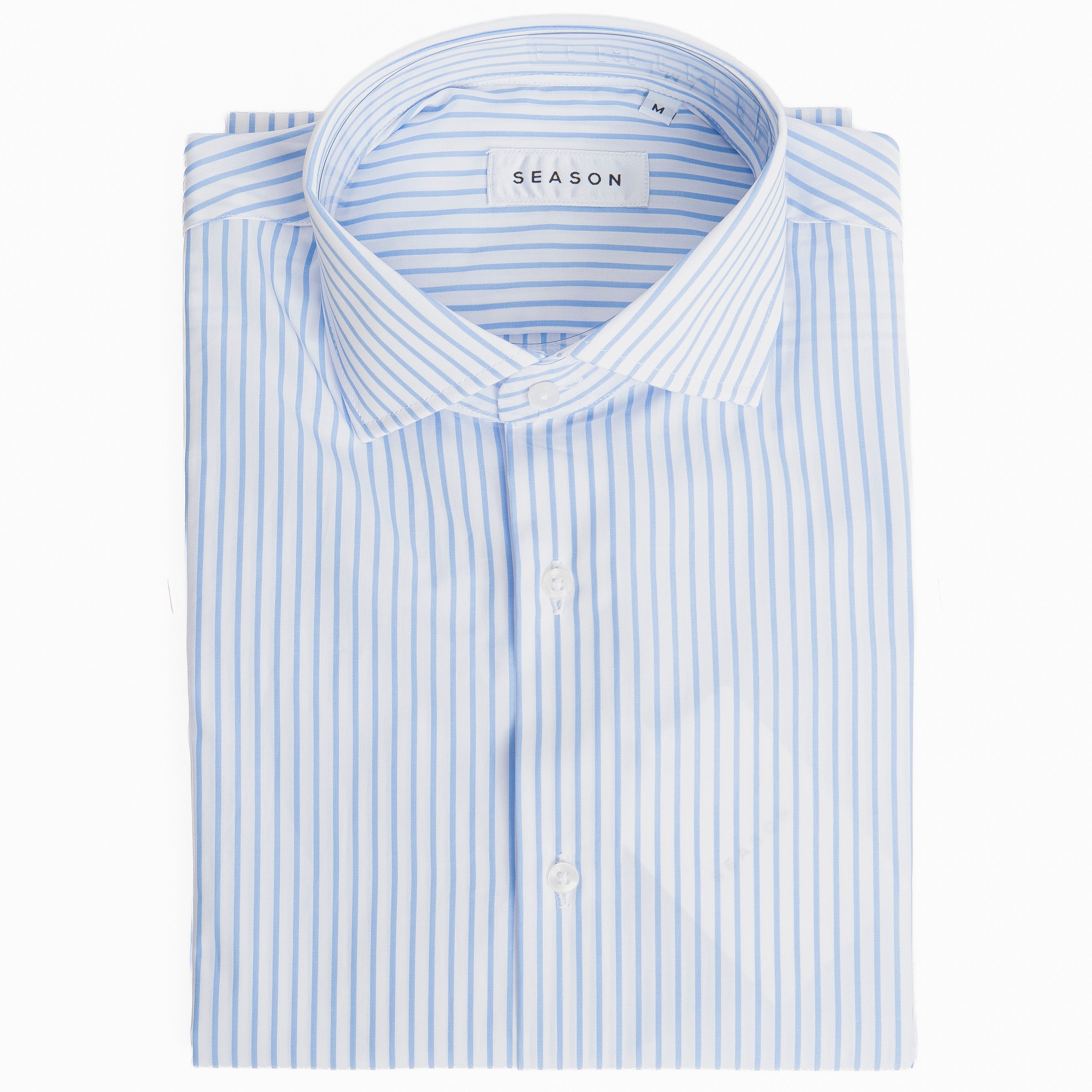 Camicia Rigata Celeste 276