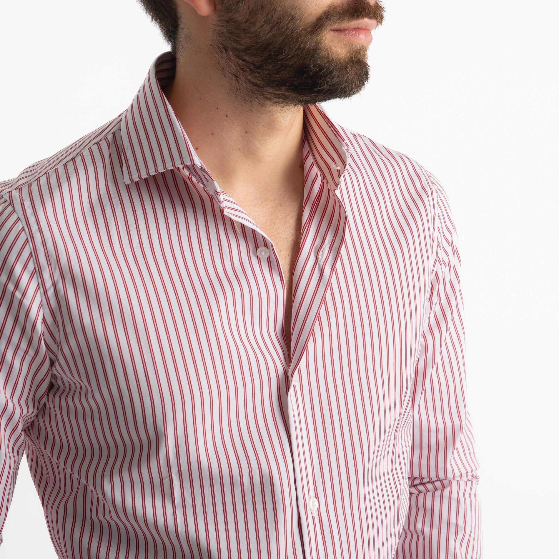 Camicia Old Money 4231 Riga Bordeux