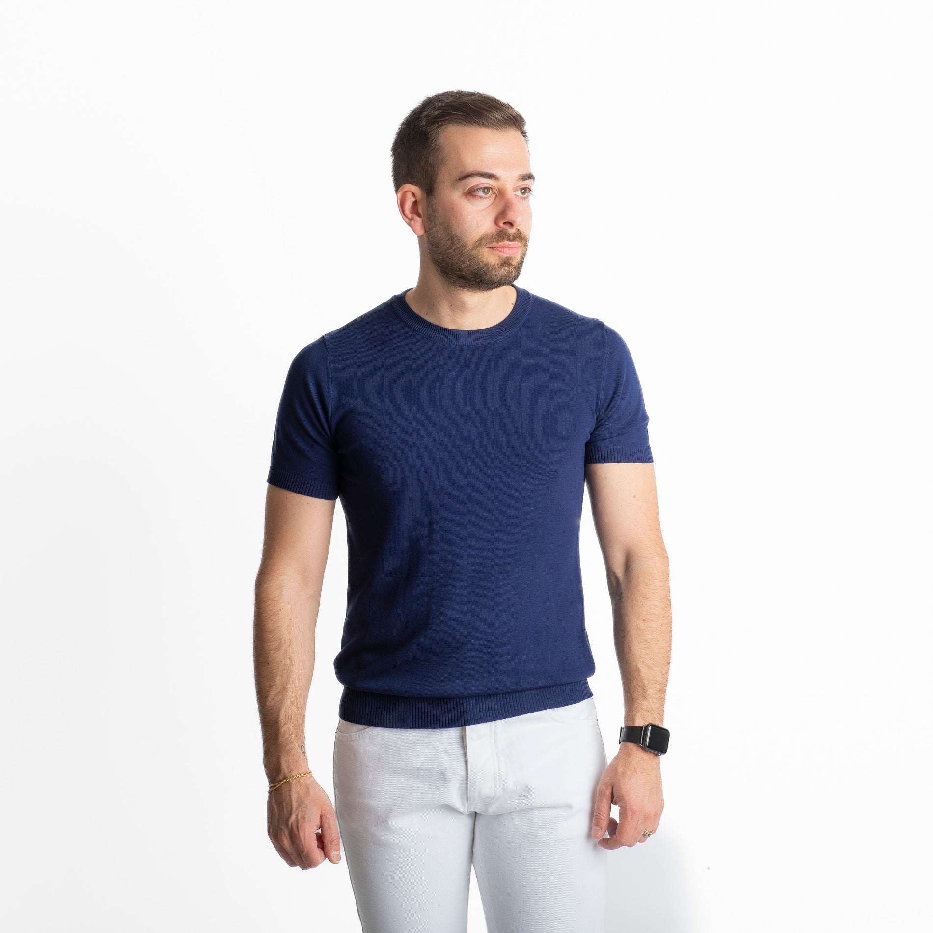 T-shirt in Maglia Blu