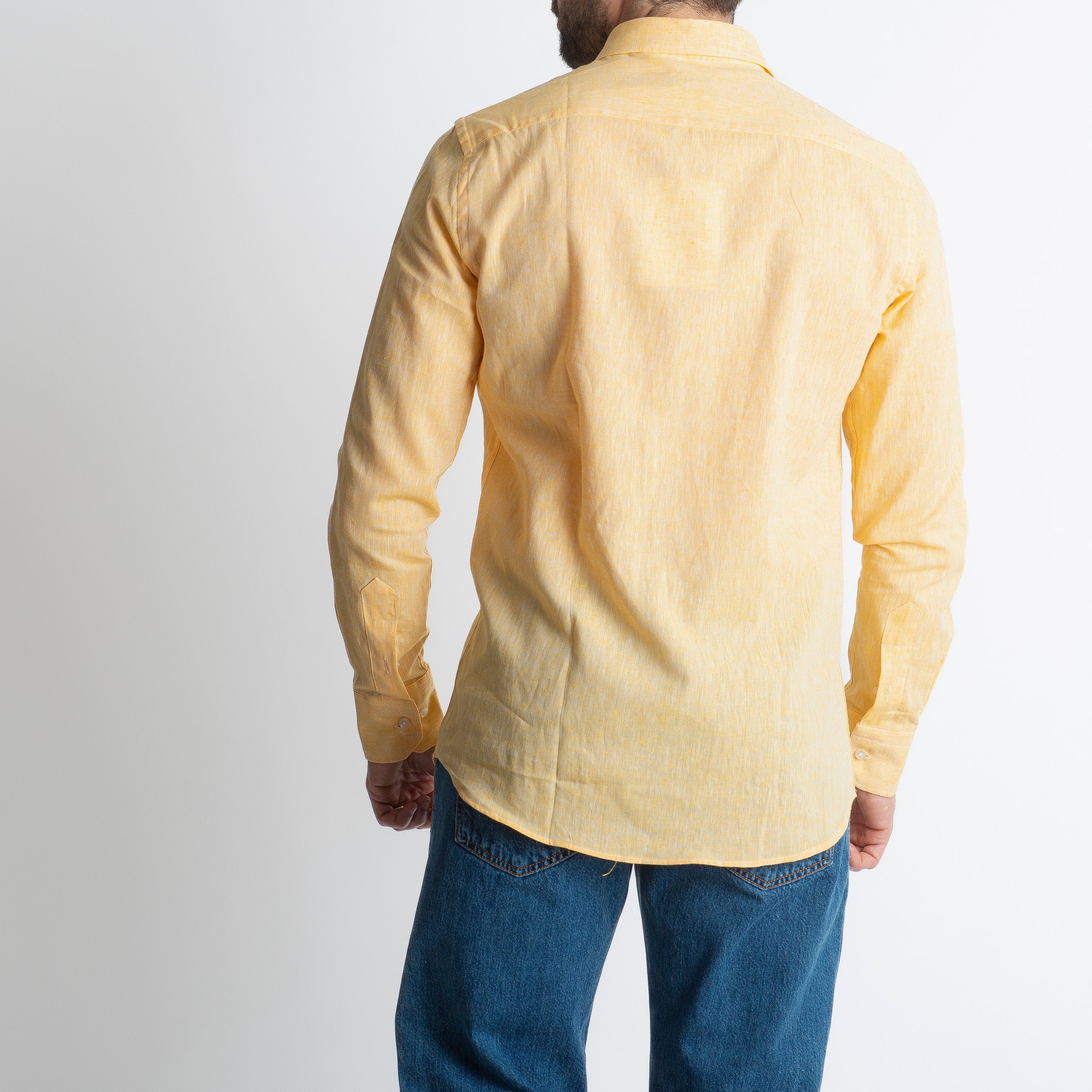 Camicia in Lino Gialla