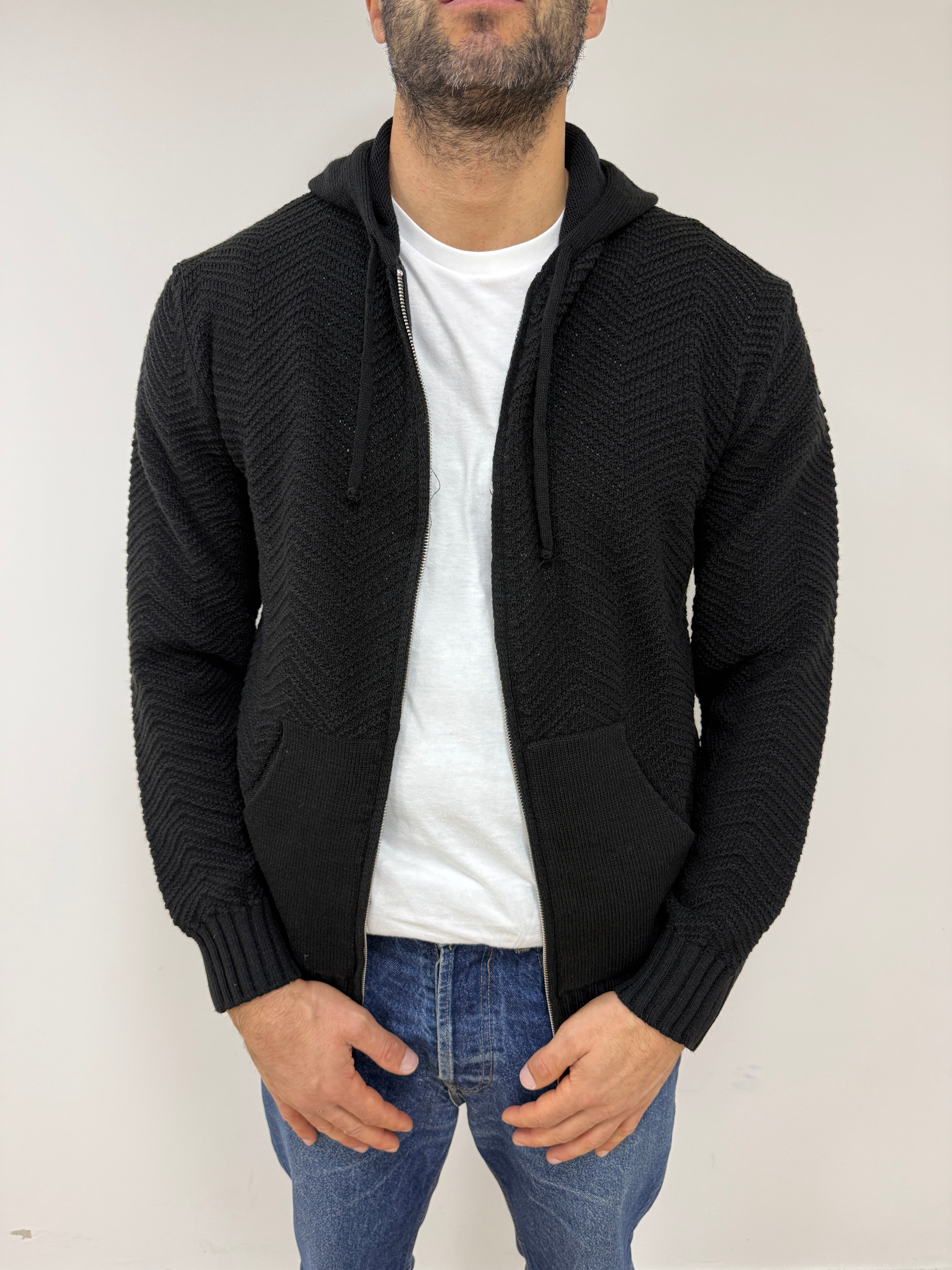 Felpa In Lana Merinos Nera