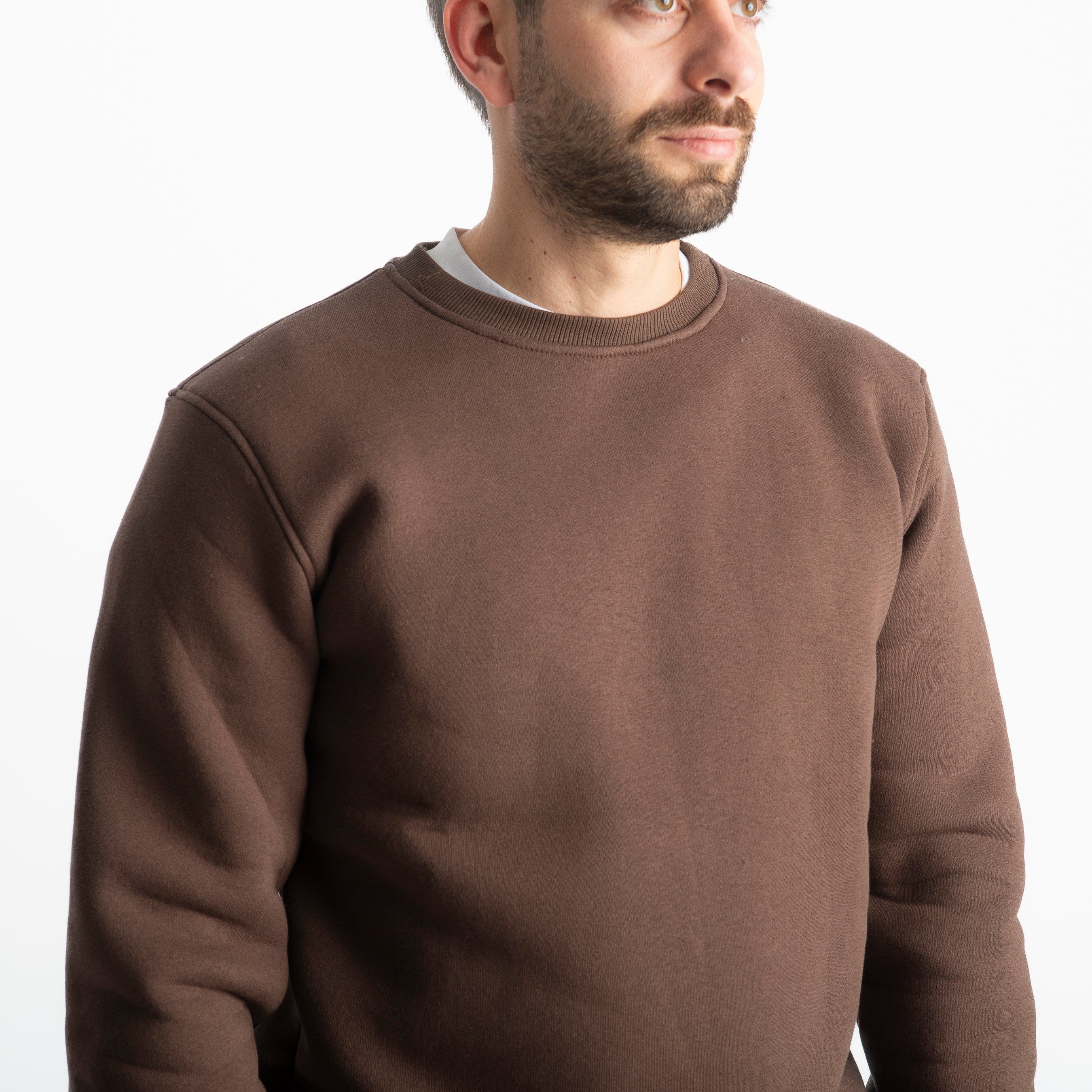 Felpa Uomo Girocollo 0310 Marrone