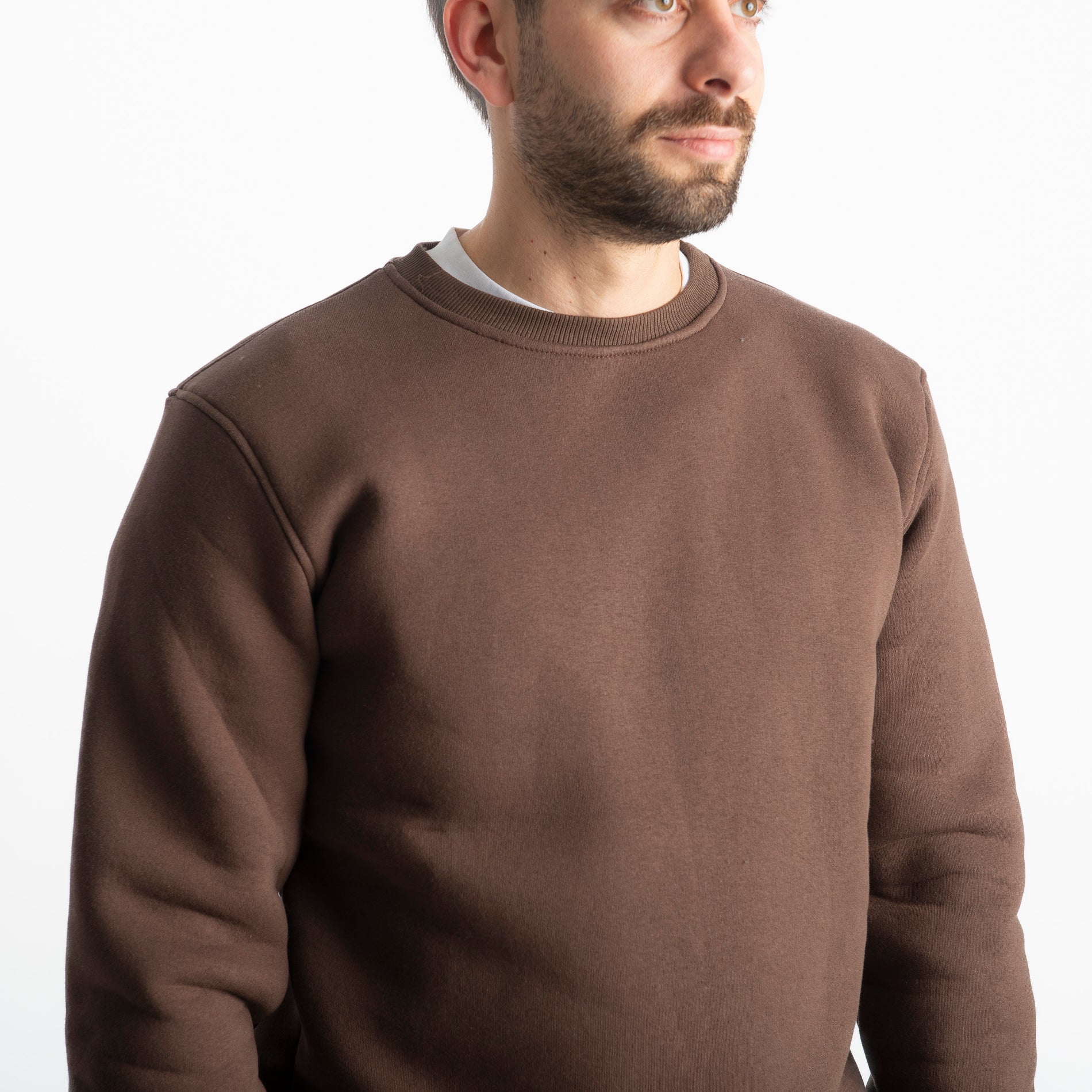 Felpa Uomo Girocollo 0310 Marrone