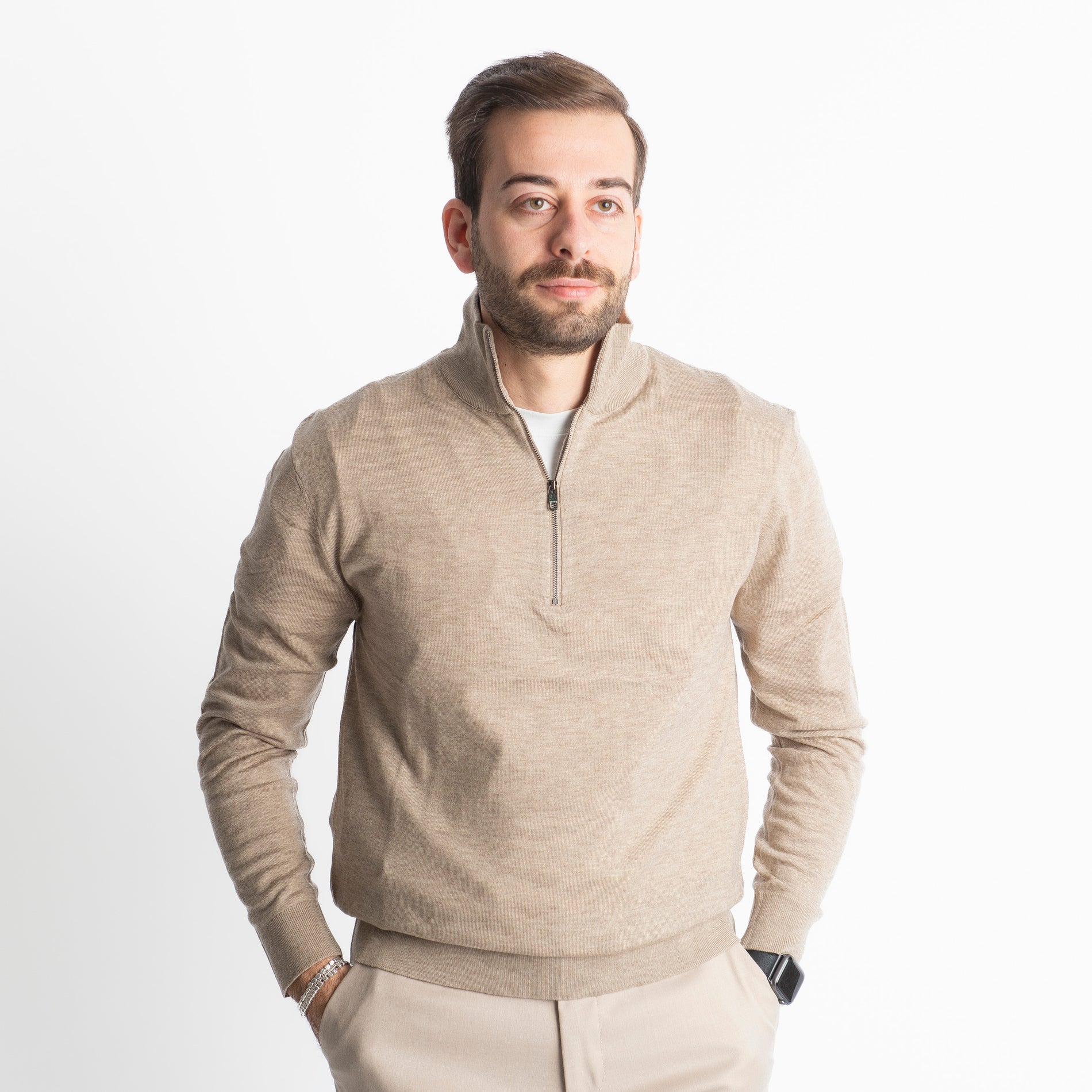 Lupetto Mezza Zip IT006 Beige