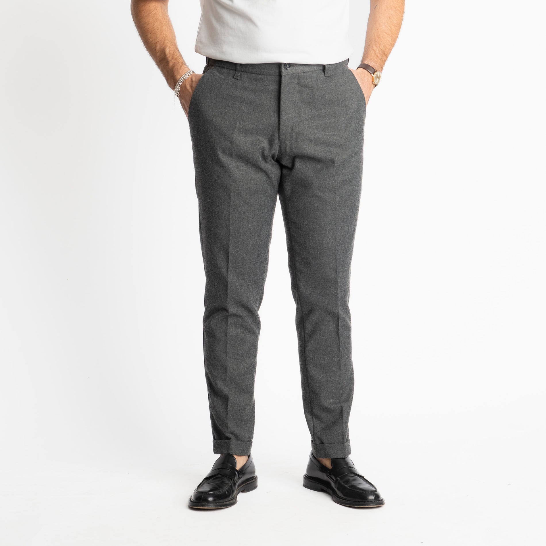 Pantalone Beverly Mezza Molla TO8007 Grigio