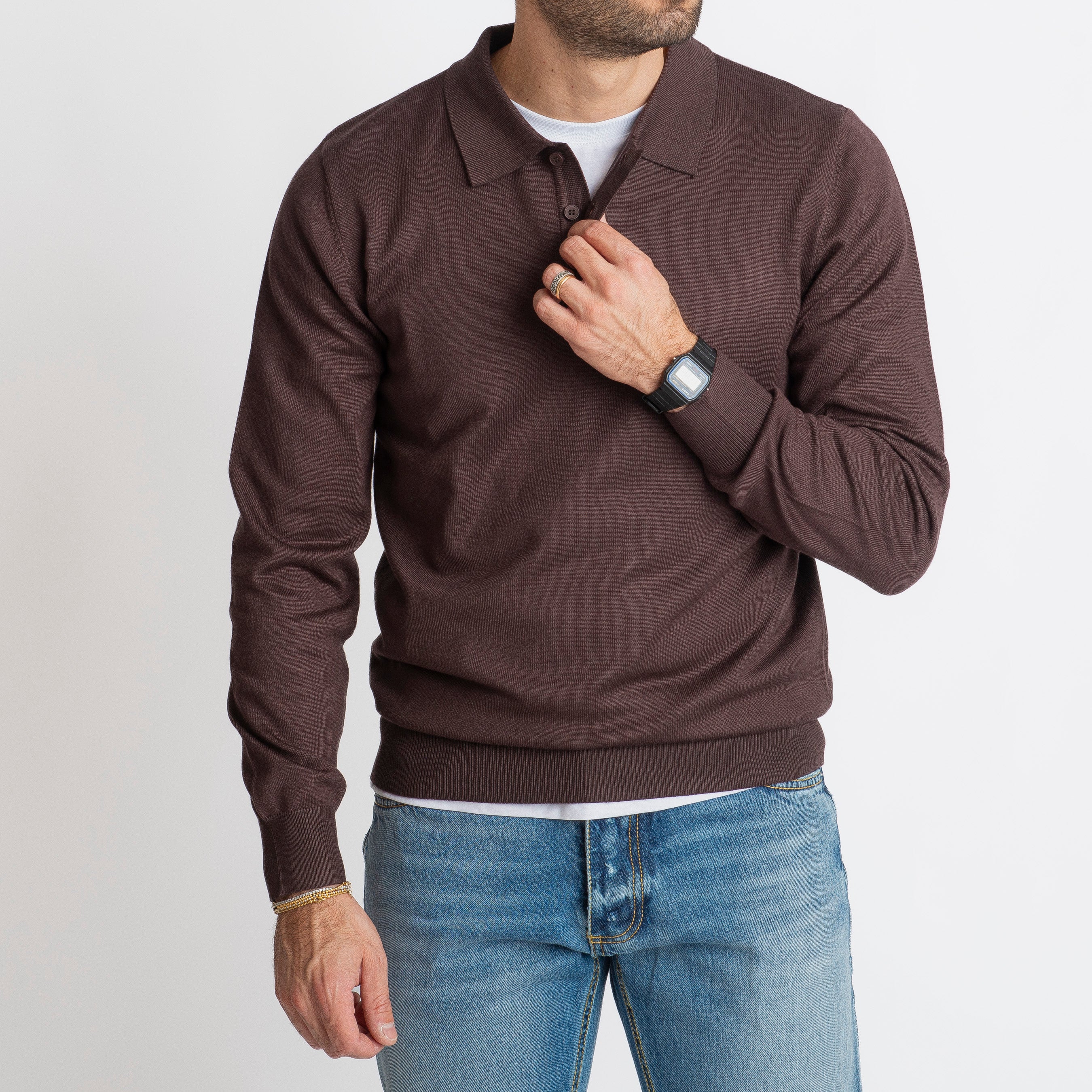 Polo Manica Lunga MP888 Testa di Moro