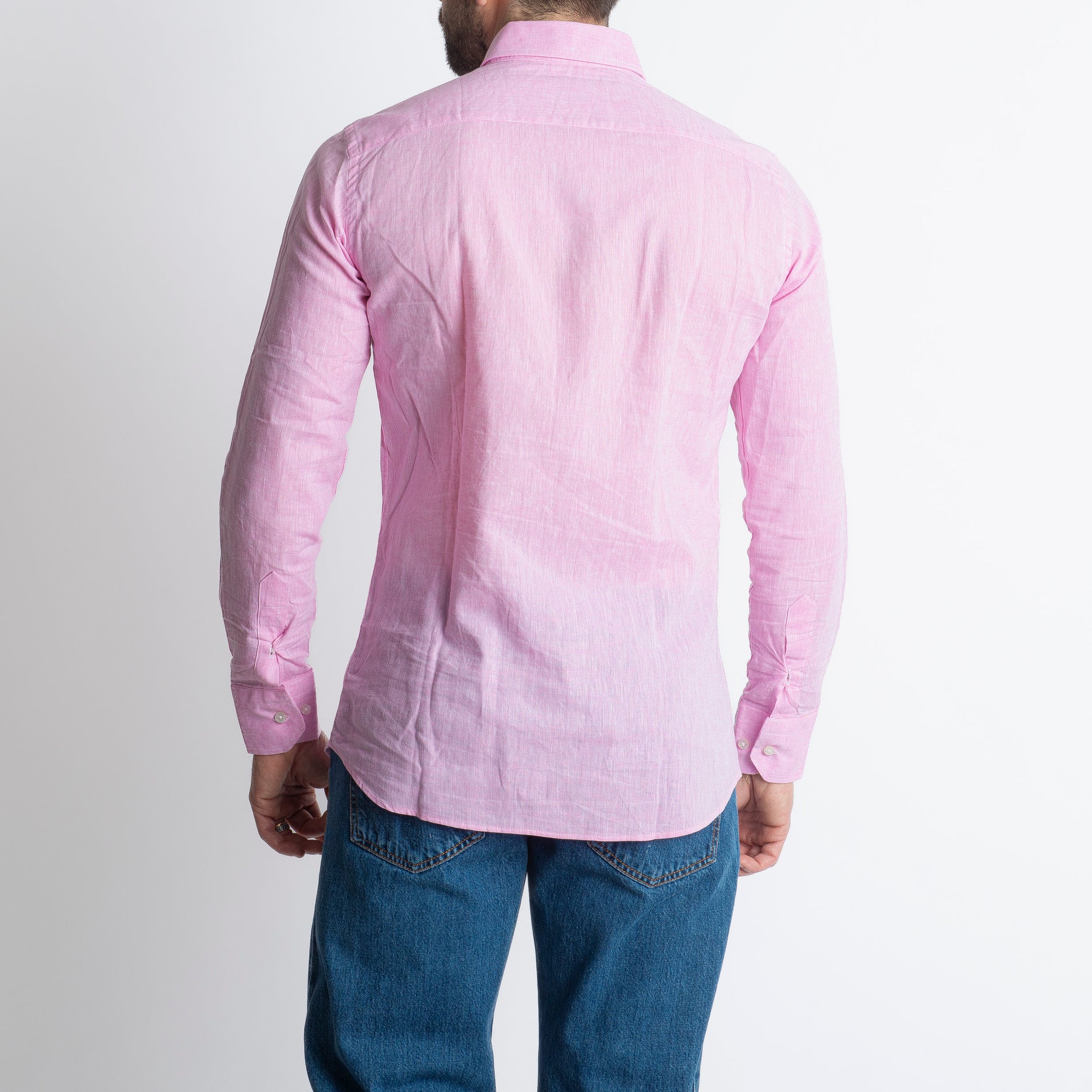 Camicia in Lino Rosa