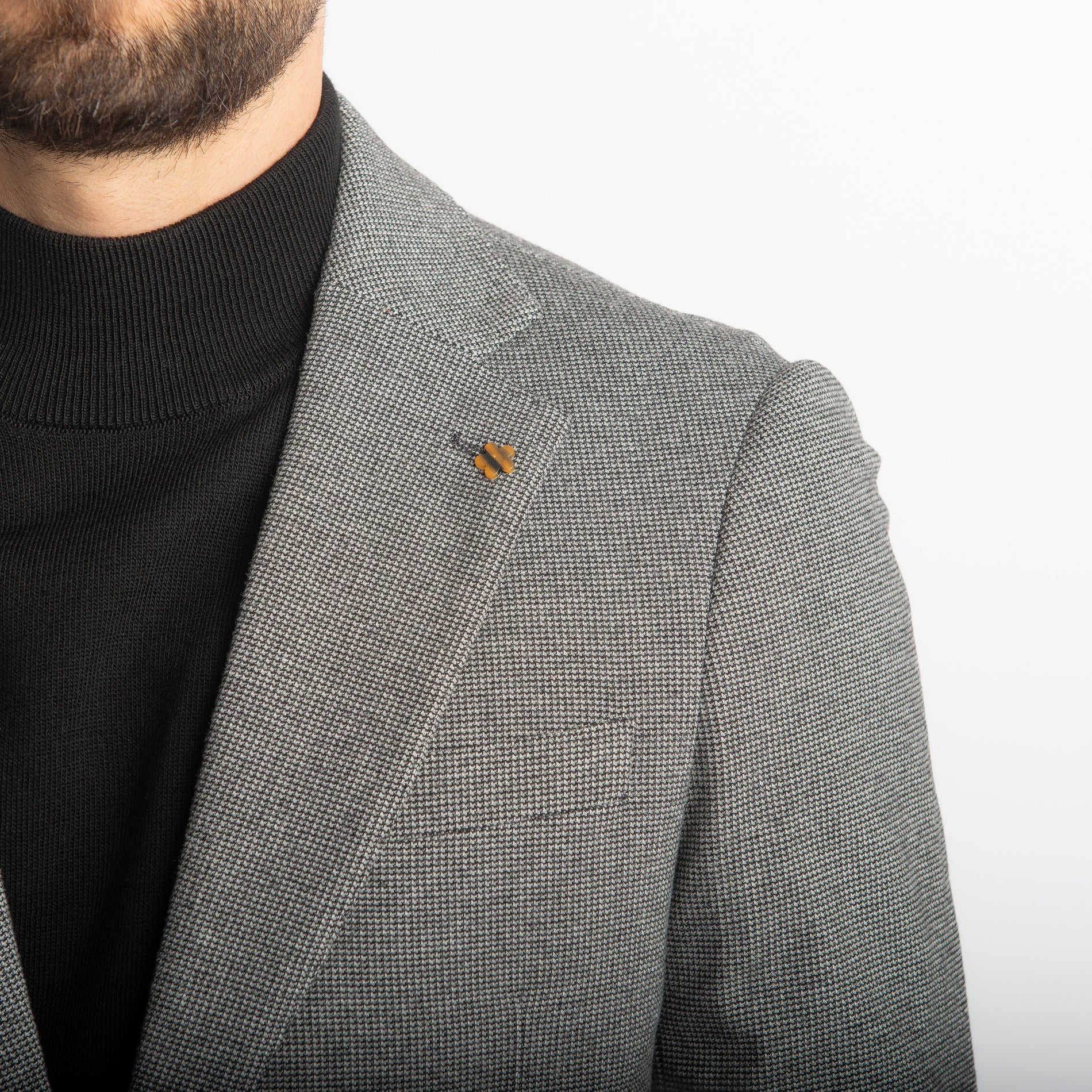 Giacca Monopetto Pied Poule Nero