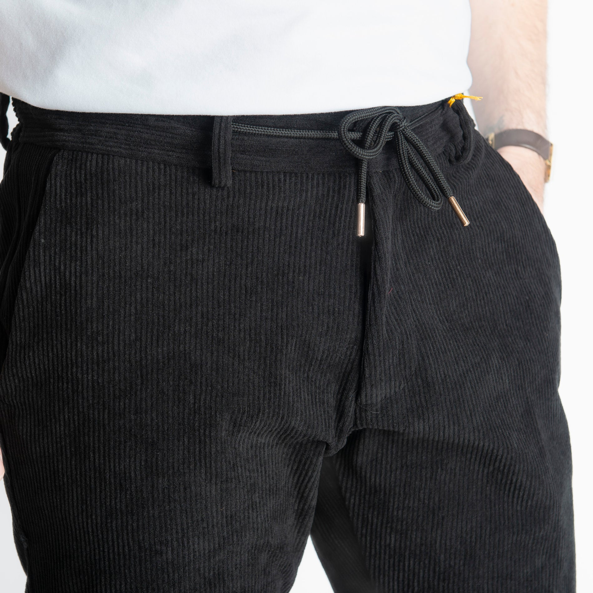 Pantalone Ischia Velluto a Coste Nero