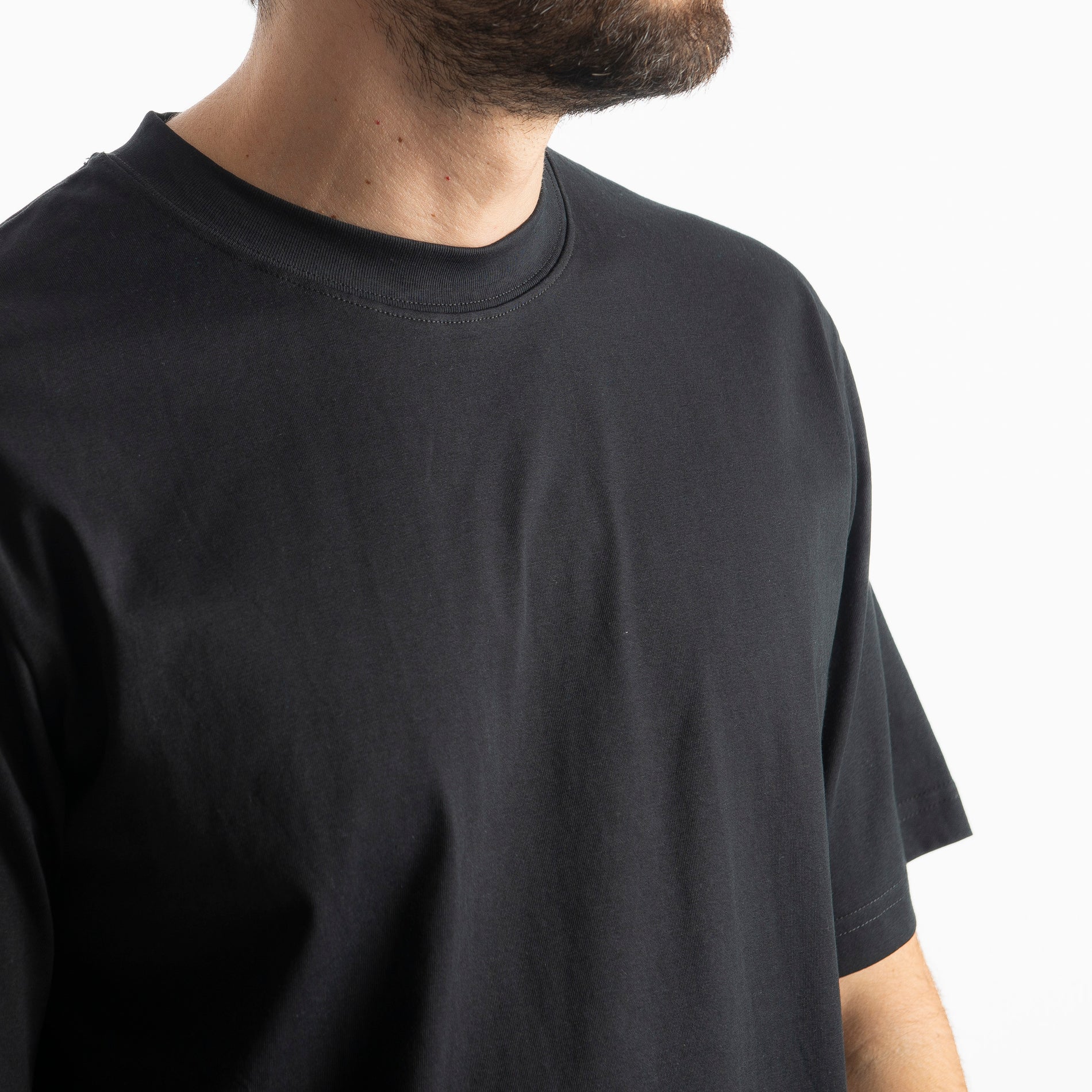 T-shirt Regular in Cotone Nera