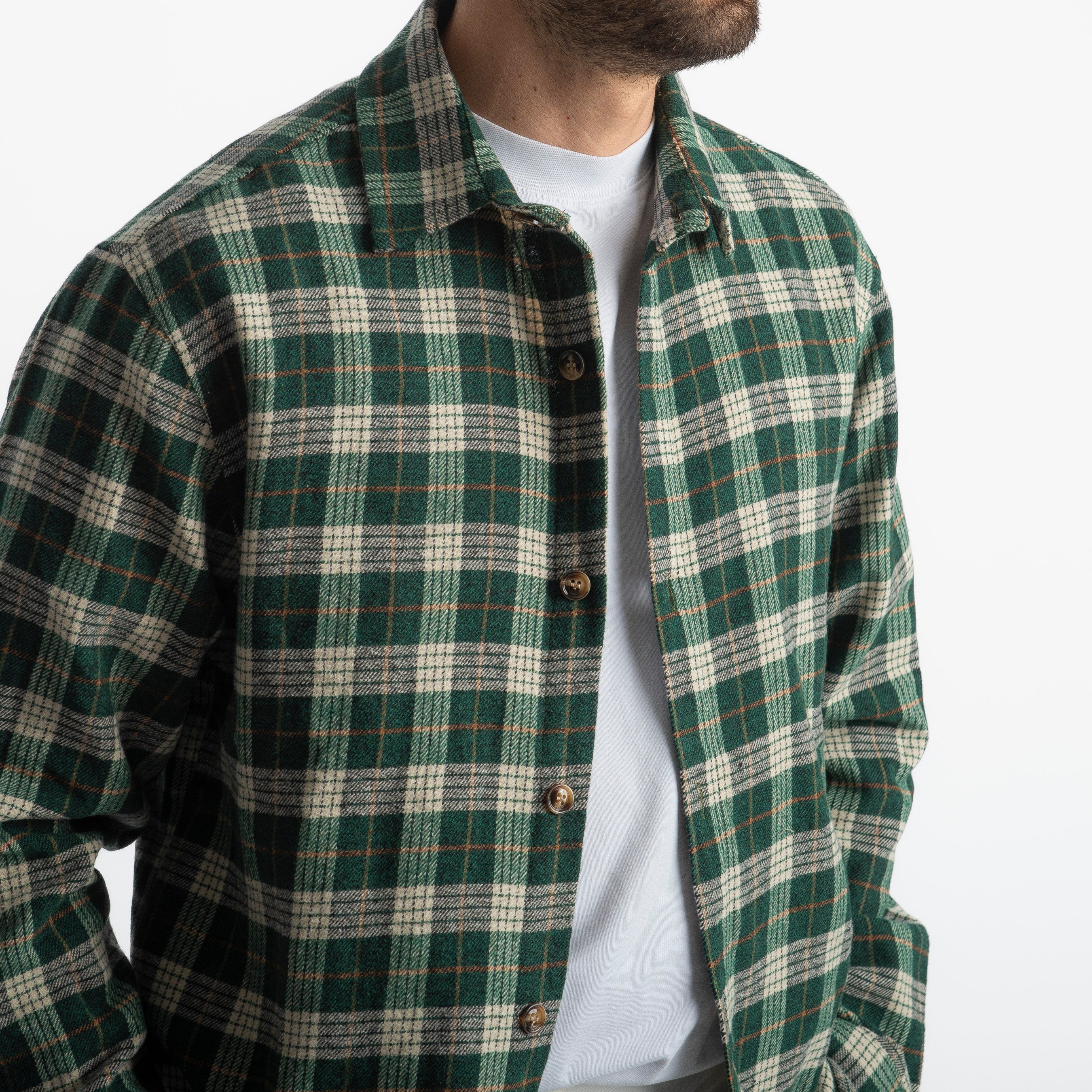 Camicia in Flanella a Quadri Verde