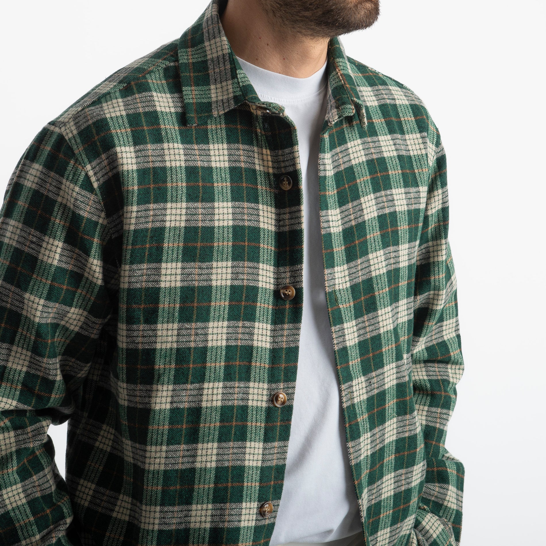 Camicia in Flanella a Quadri Verde