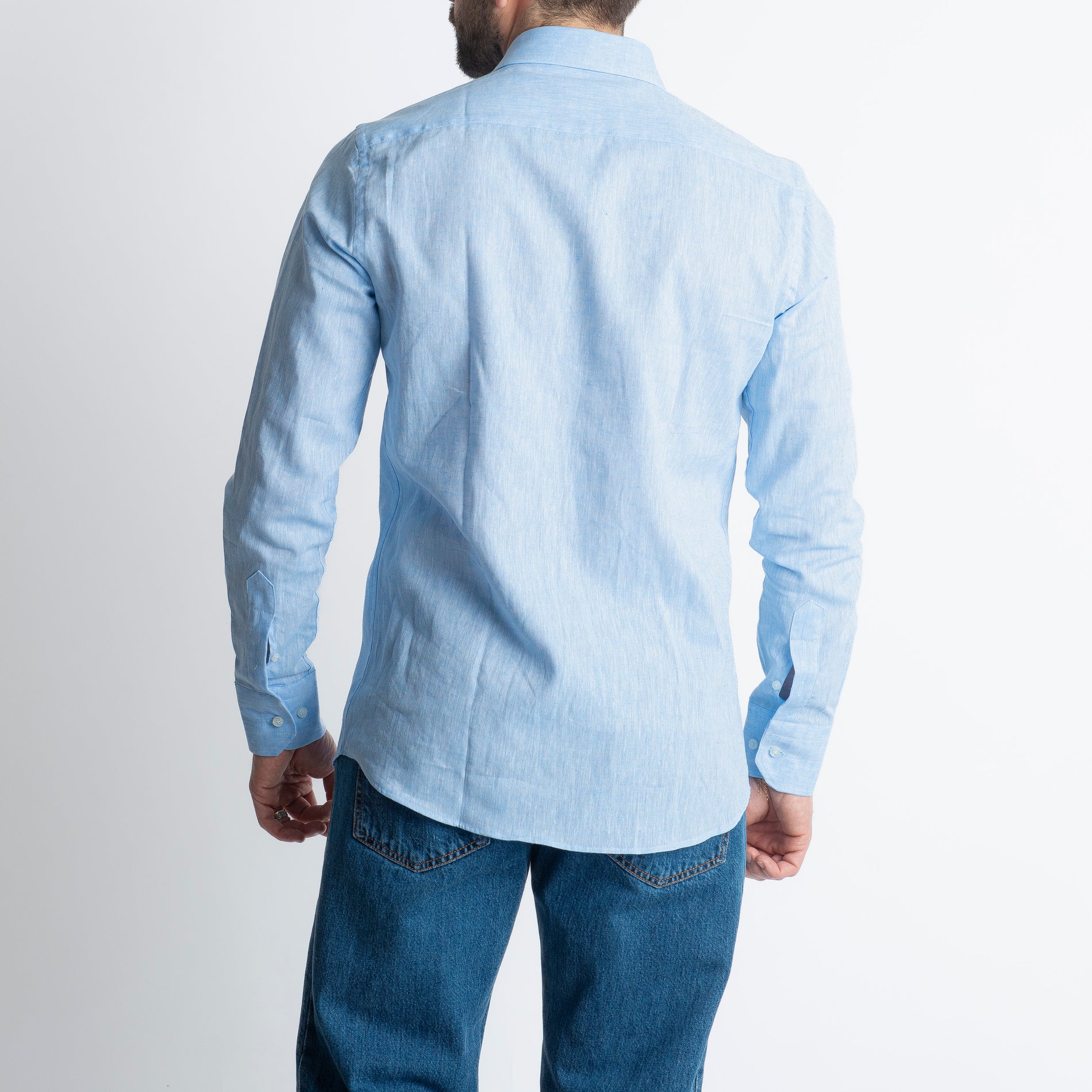Camicia in Lino Celeste