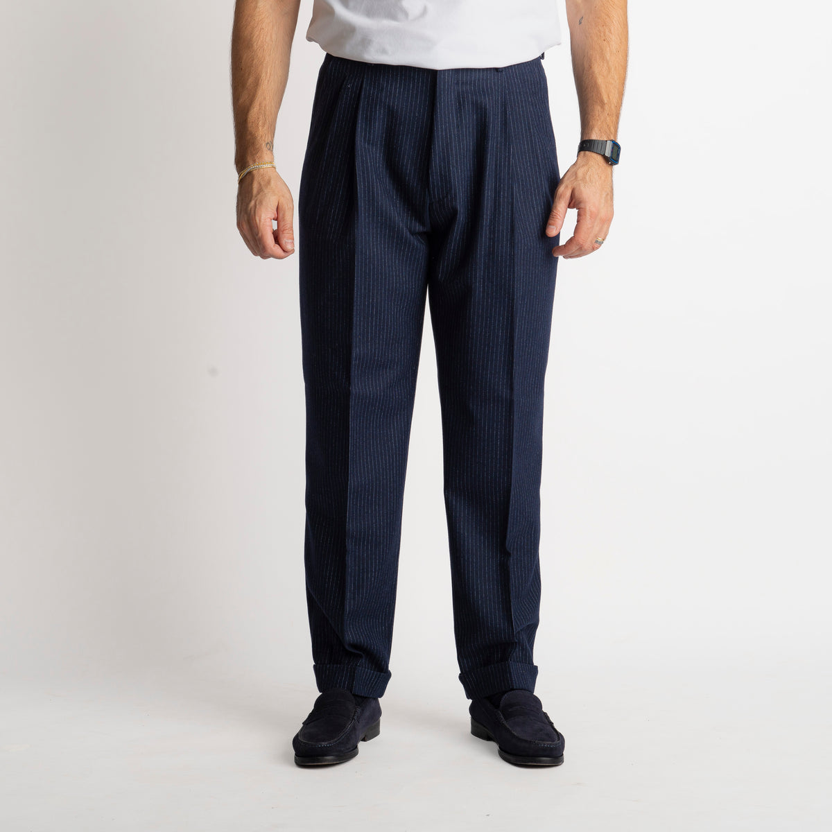 Pantalone Mecenate TO8033 in Lana Blu