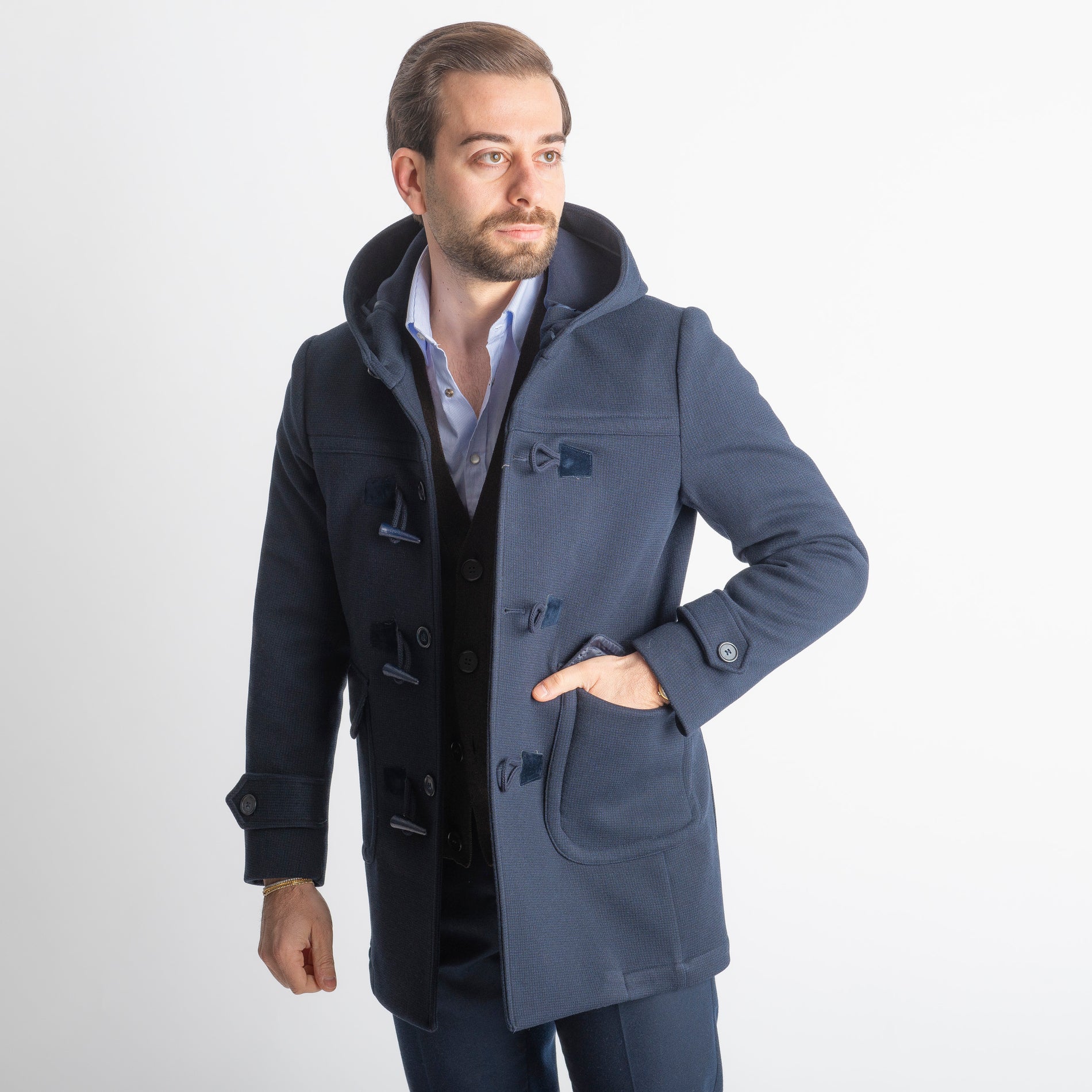 Cappotto Montgomery Spigato Blu