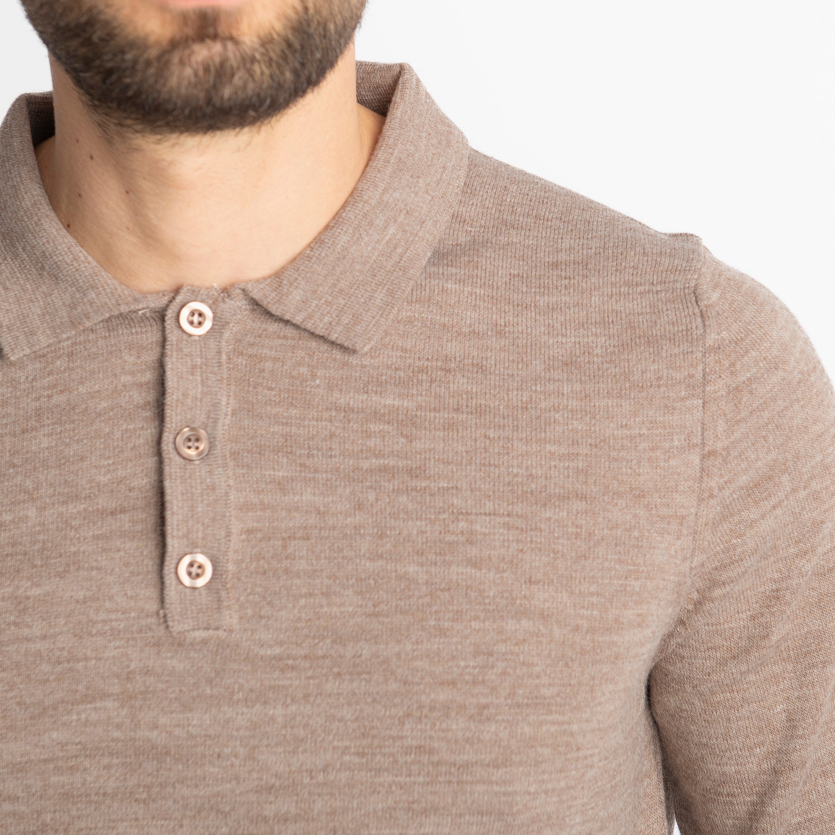 Polo Lana Merinos Fango