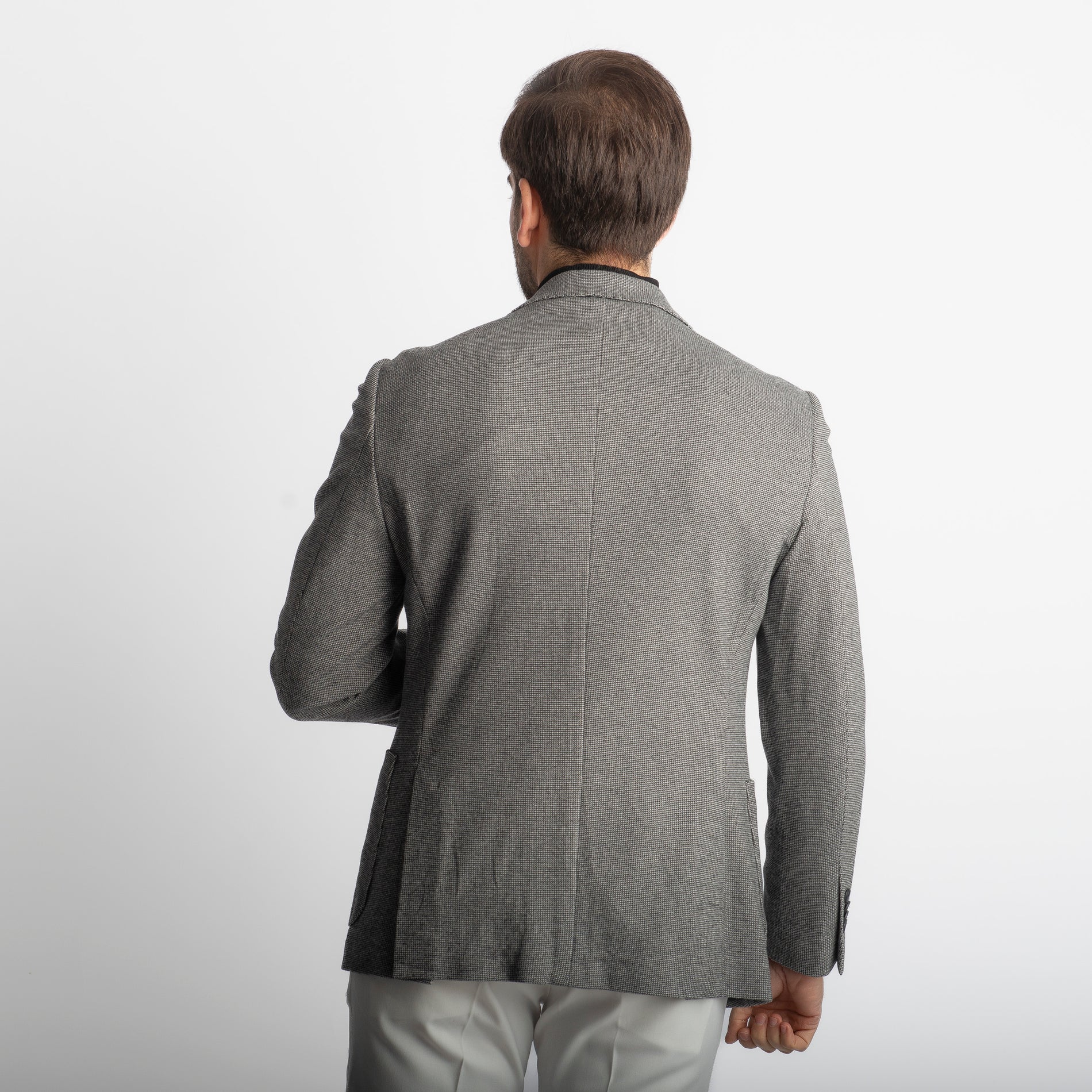 Giacca Monopetto Pied Poule Nero