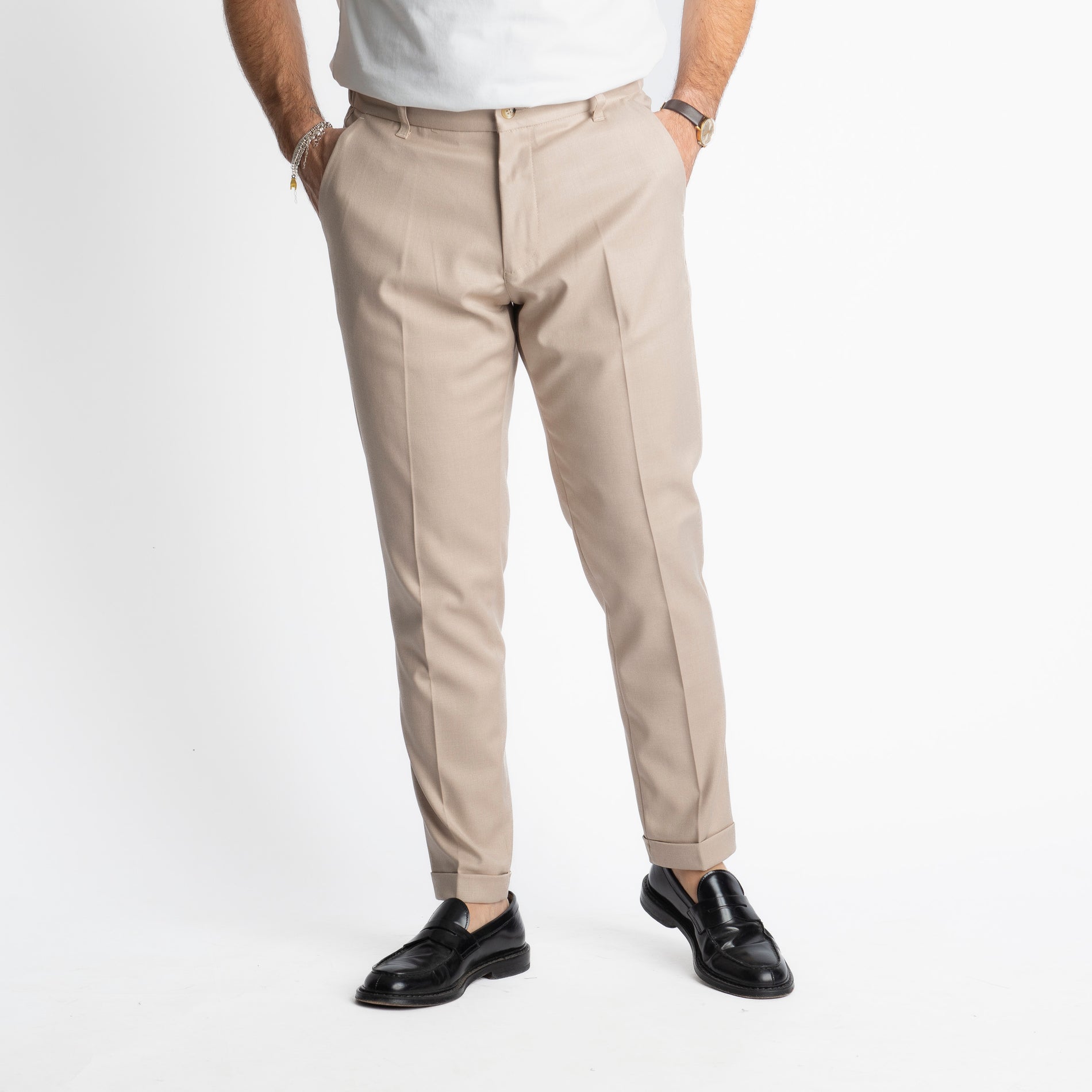 Pantalone Tennese Mezza Molla TO8007 Beige