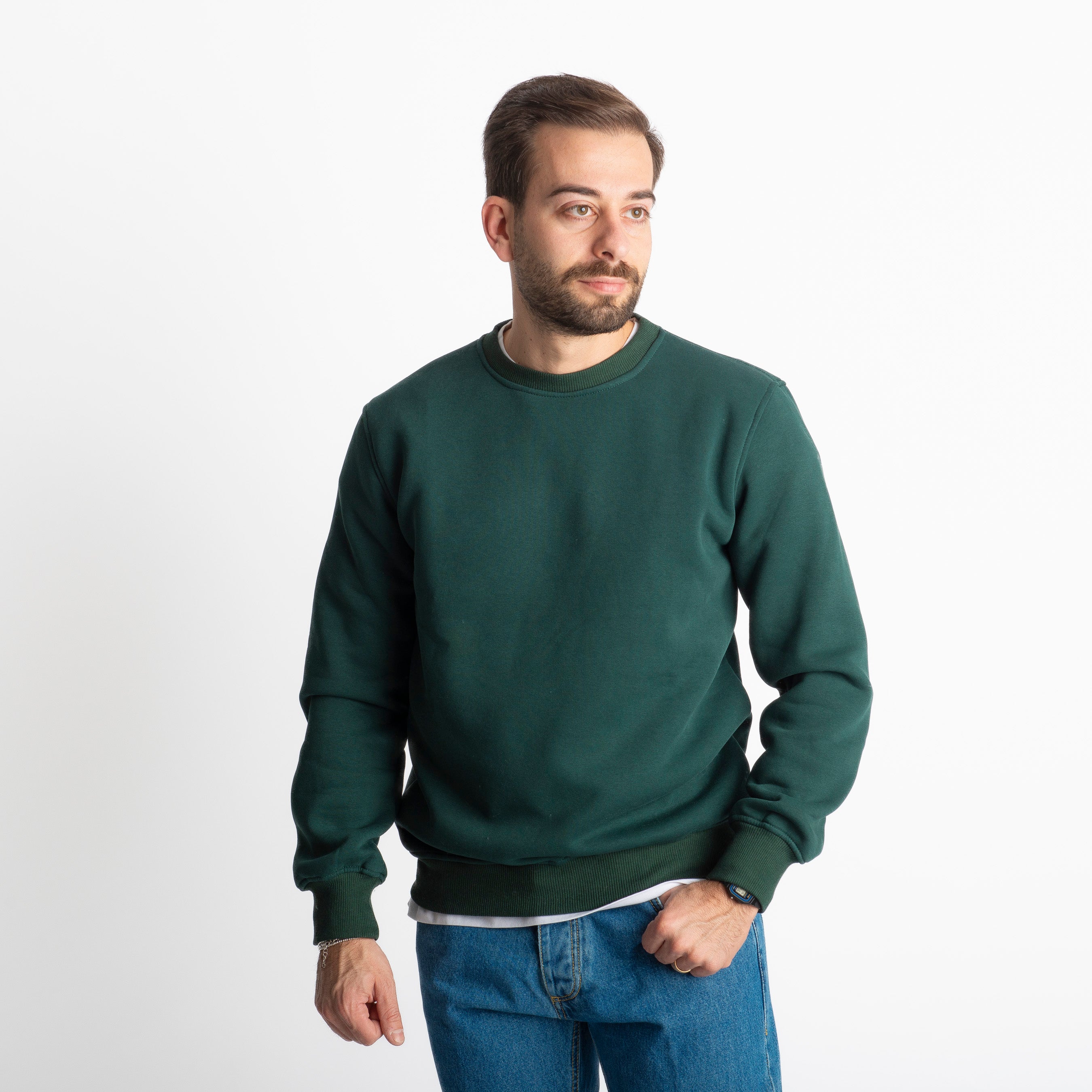 Felpa Uomo Girocollo 0310 Verde