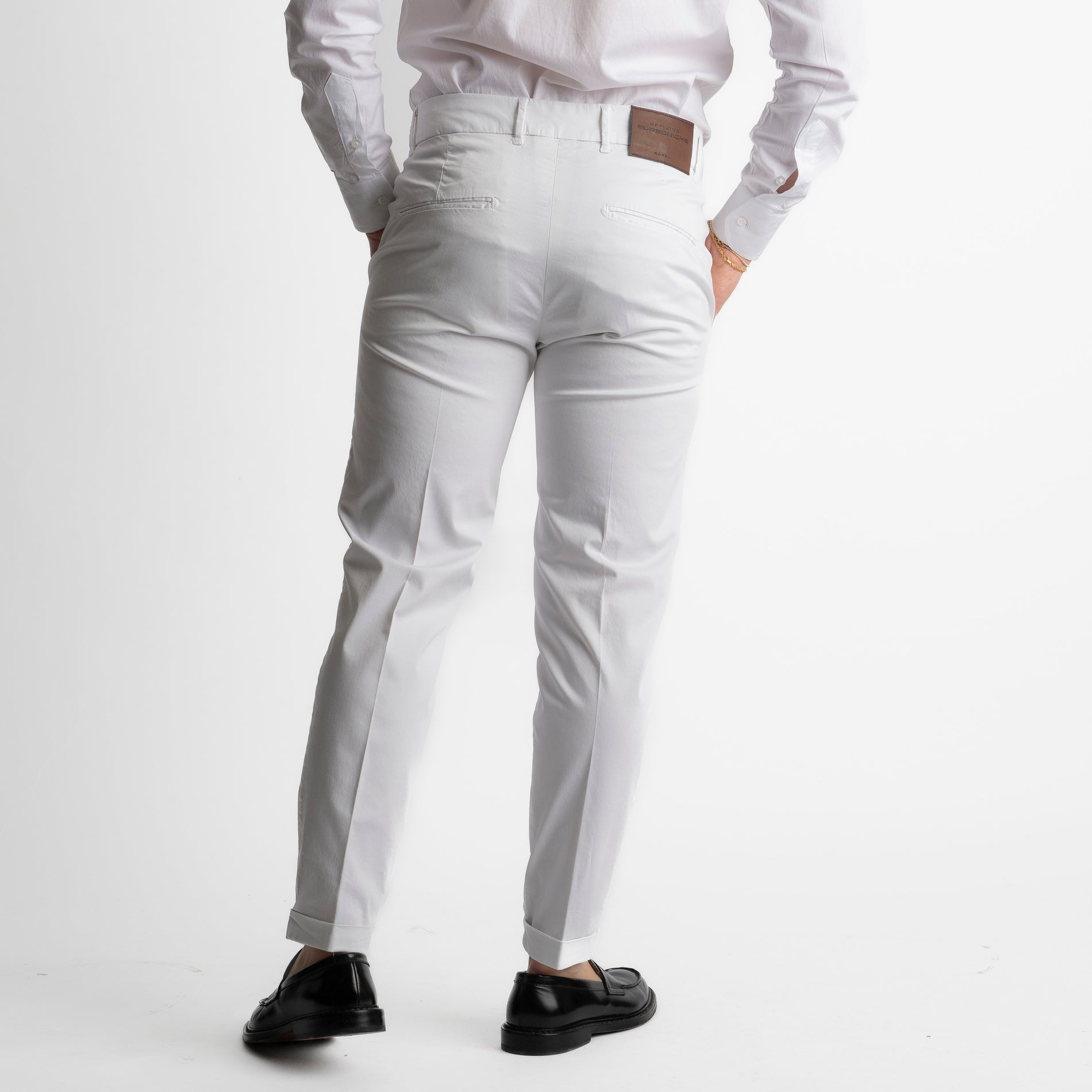 Pantalone Chino in Cotone Bianco