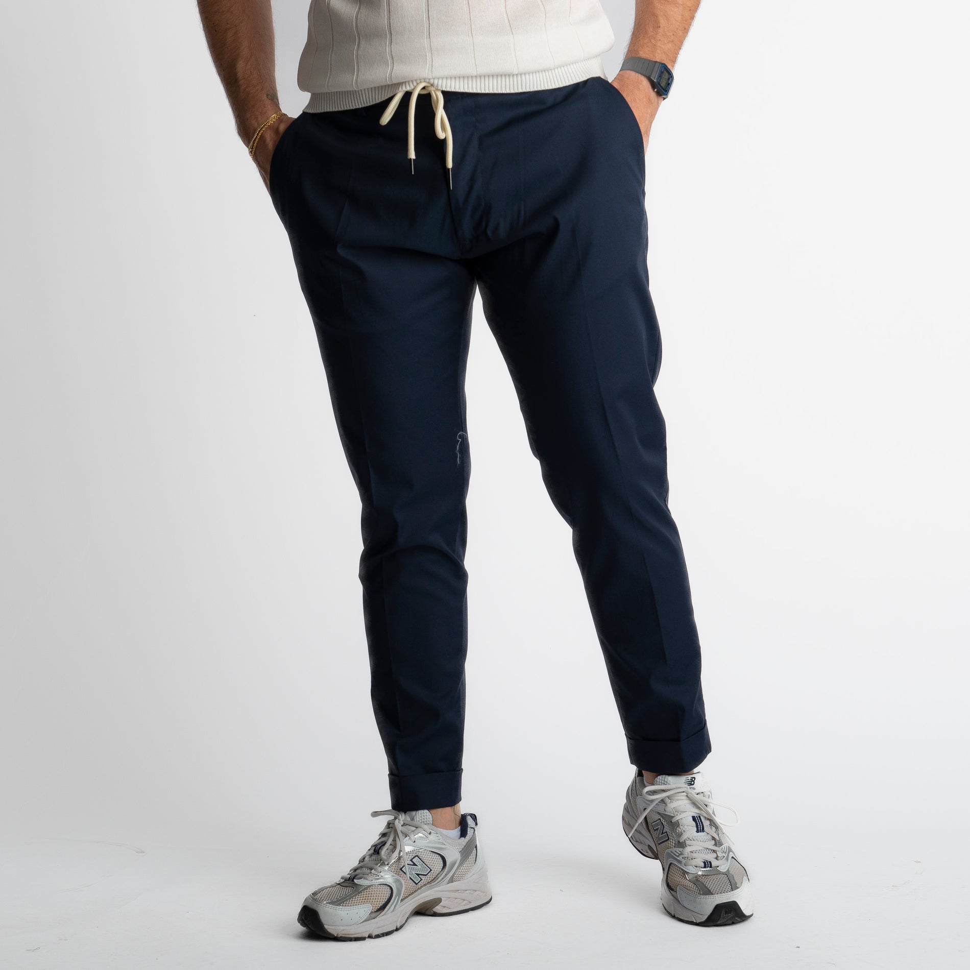 Pantalone Ischia Tessuto no Stiro Blu