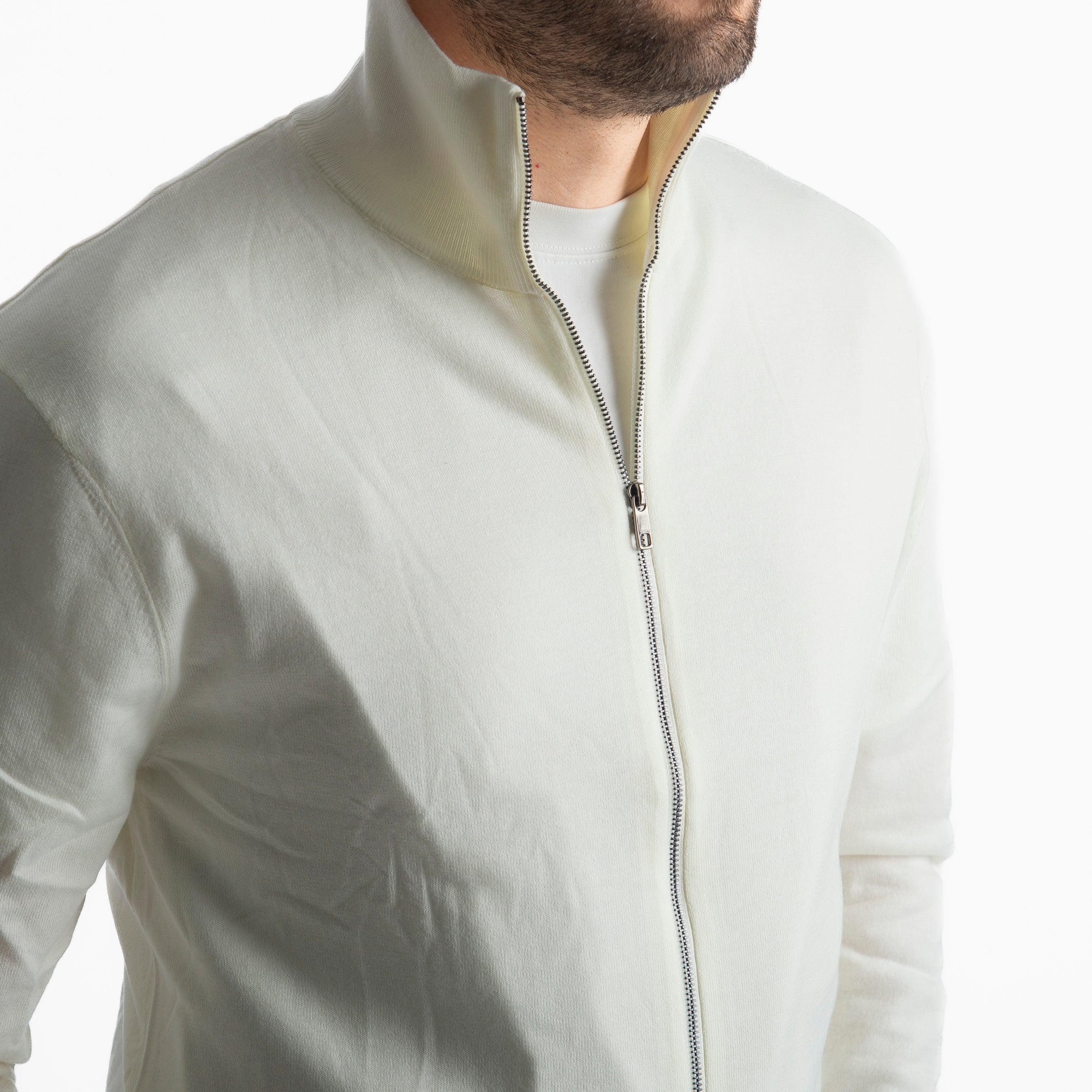 Cardigan Full Zip IT007 Panna