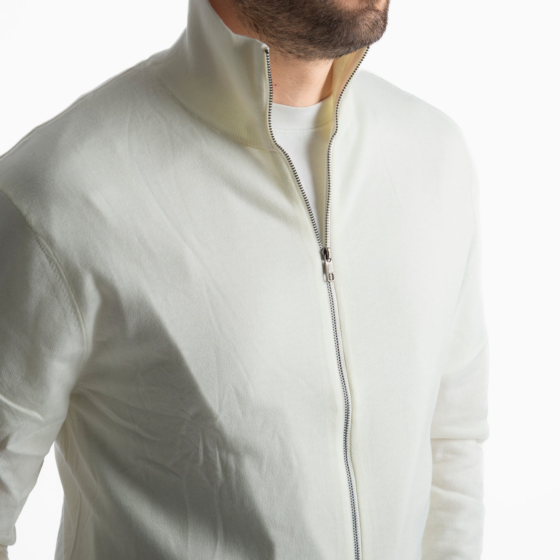 Cardigan Full Zip IT007 Panna
