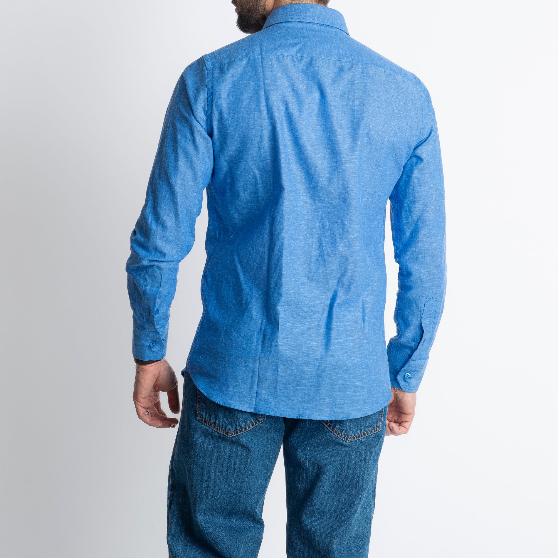 Camicia in Lino Blu Royal