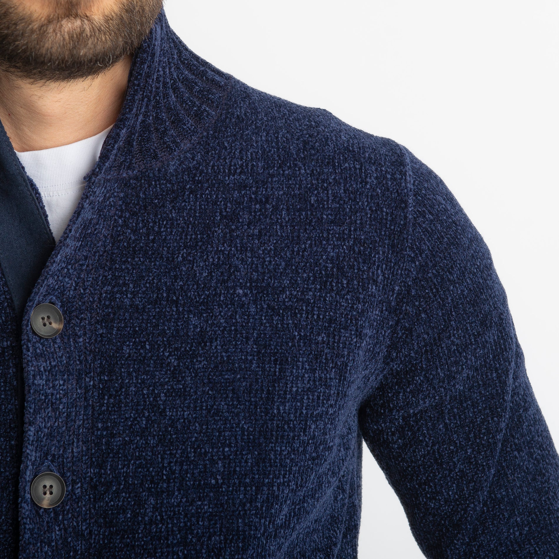 Maglione Saint Moritz In Ciniglia Blu