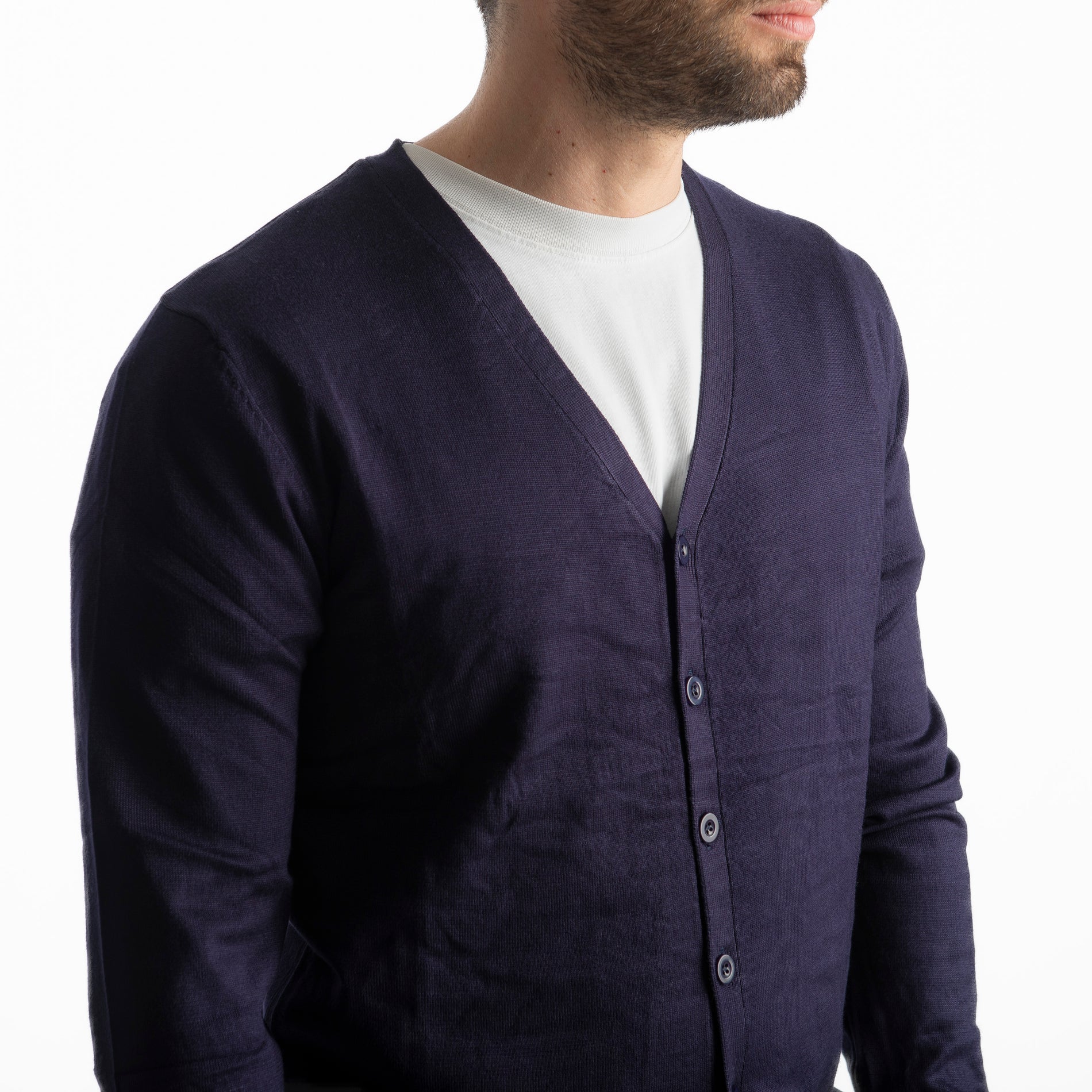 Cardigan Bottoni 01 Blu