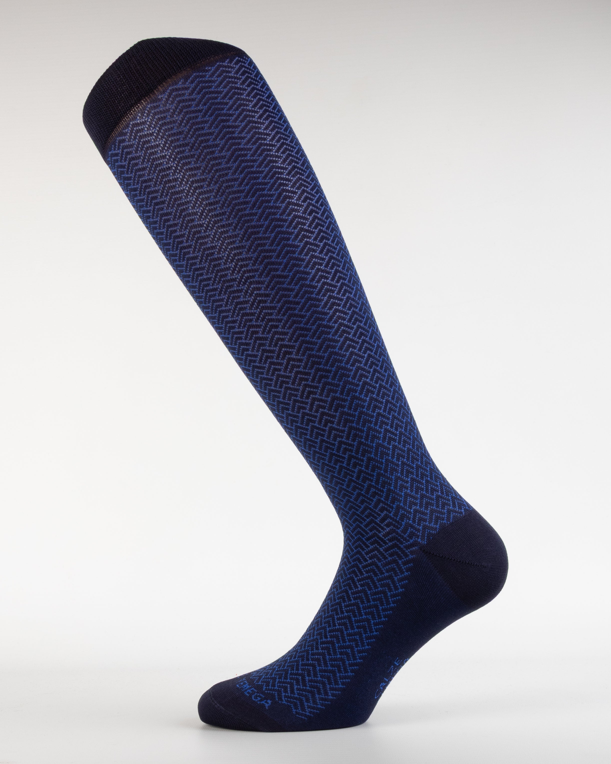 Calza Uomo Filo di Scozia Triangoli Blu