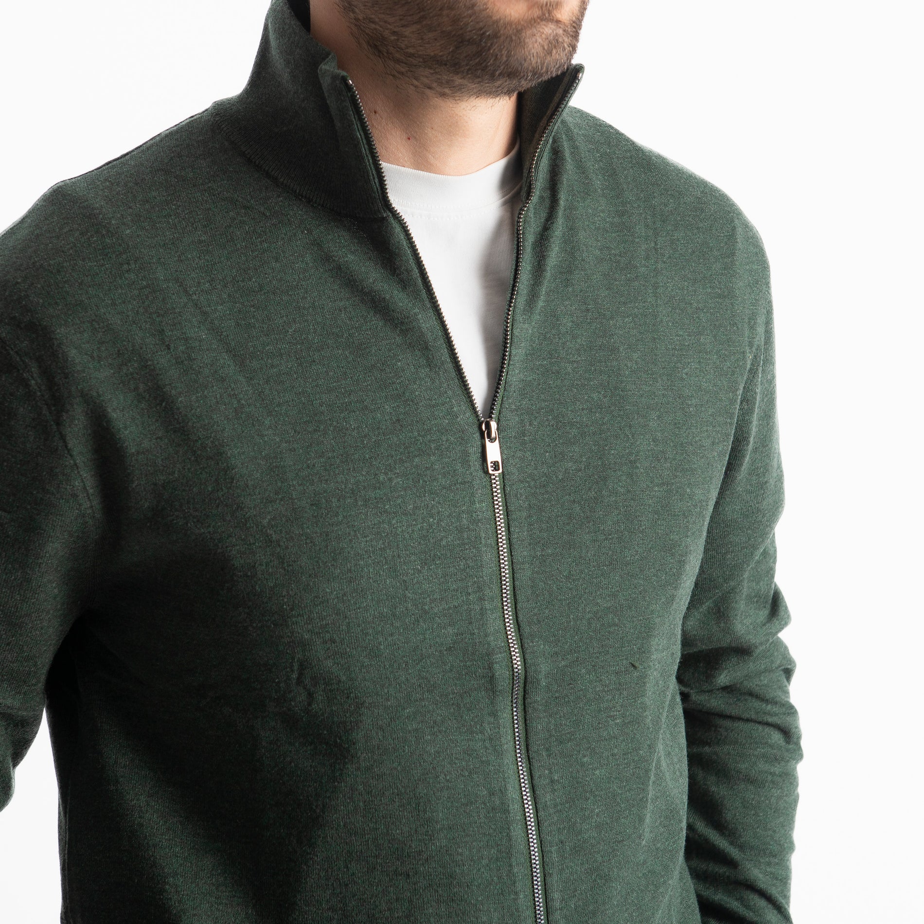 Cardigan Full Zip IT007 Verde