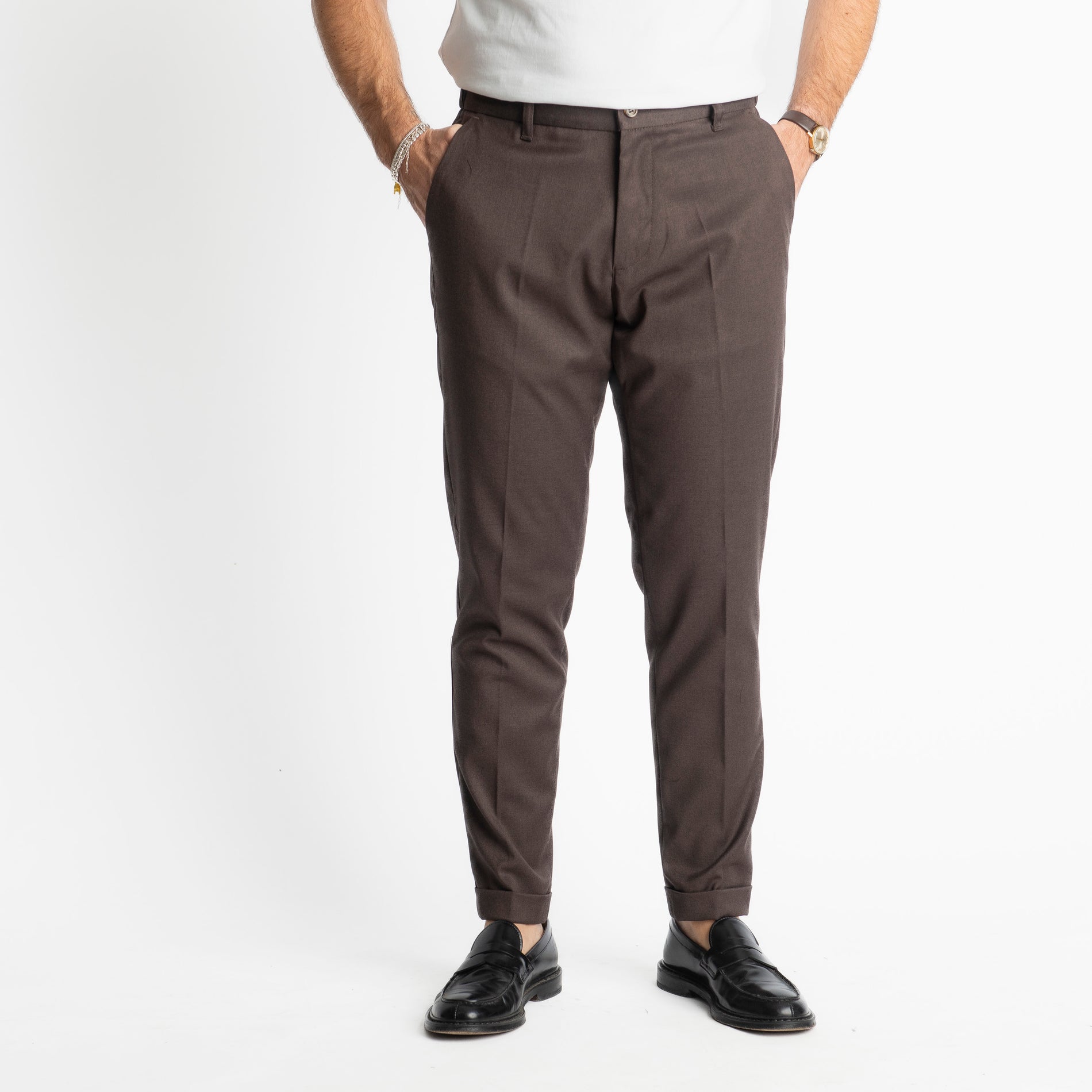 Pantalone Tennese Mezza Molla TO8007 Marrone