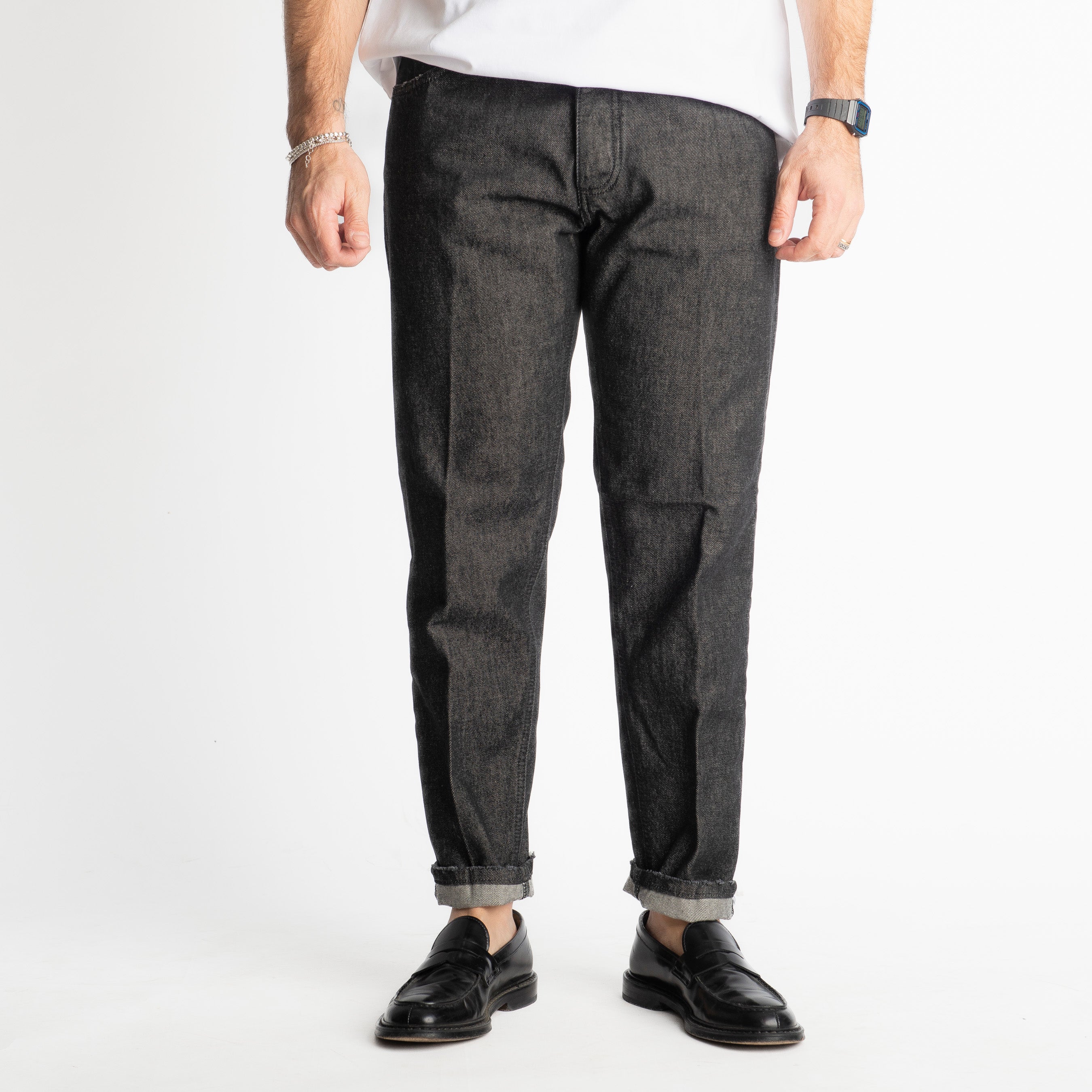 Jeans Straight Fit Lavaggio Zero Nero